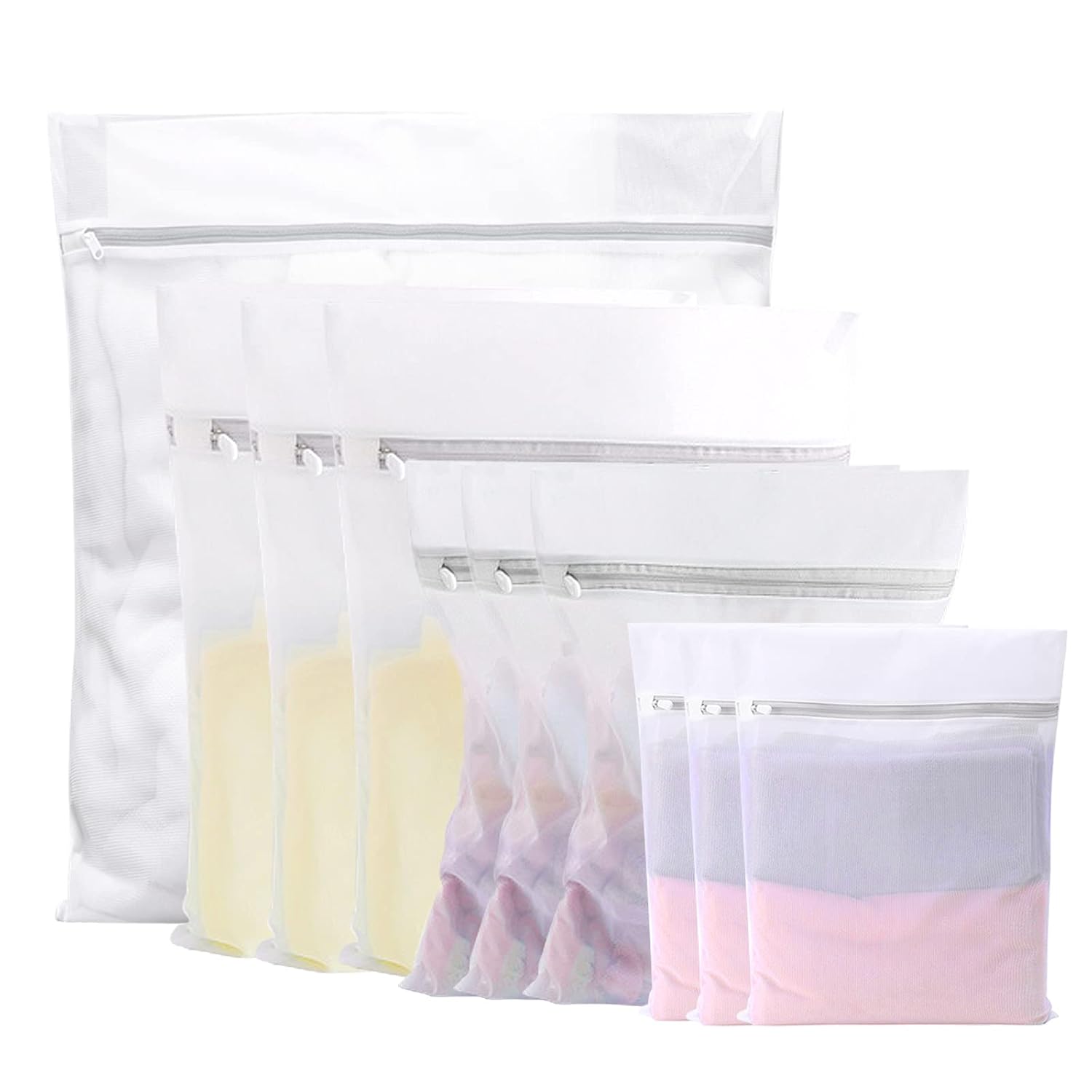 BillyBath Filet linge machine à laver sous vetement Lot de 10 sacs super durable et résistant à l'usure, filet à linge pour chemises, manteaux, soutiens-gorge, chaussettes, peluches etc