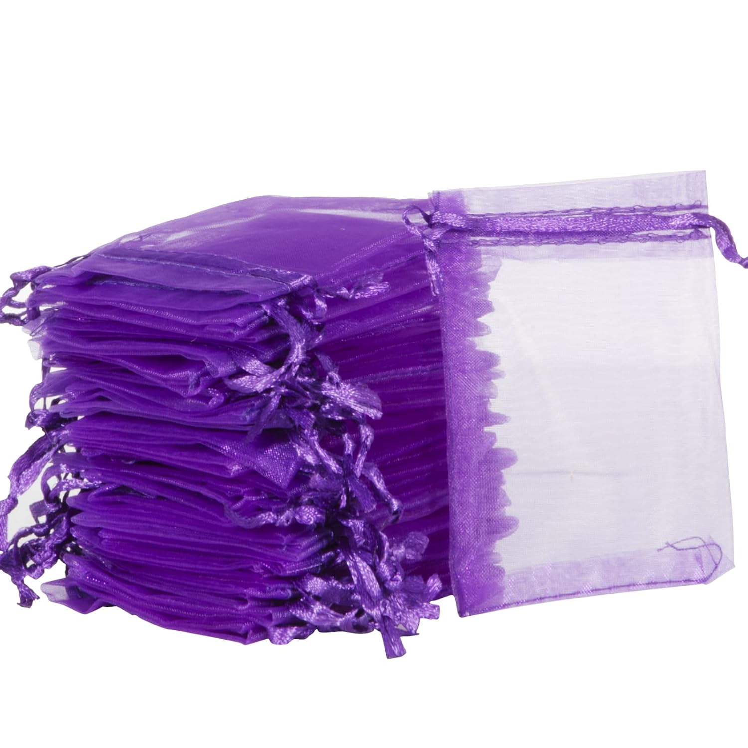 Carehabi - Sachets en organza, sachets en organza, pochette Ă bijoux, sacs de mariage, sacs de lavande (7 x 9 cm, violet)