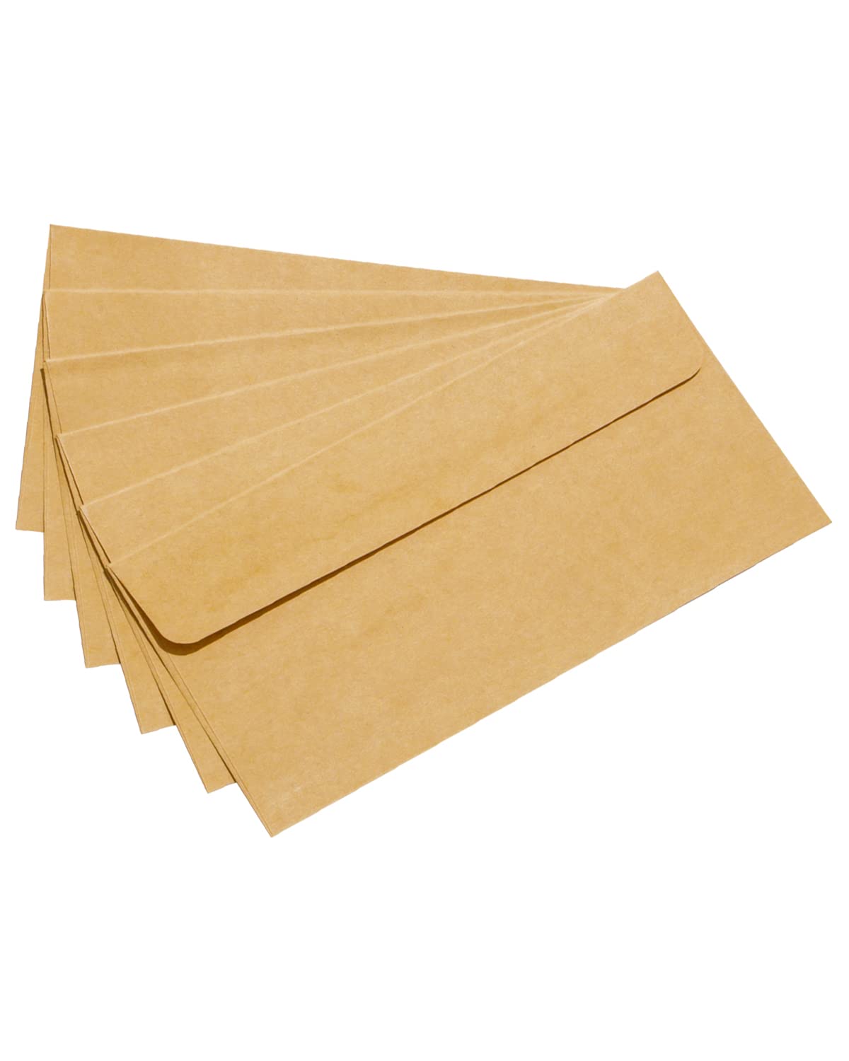 Lot de 100 enveloppes en papier kraft vintage 80 g/m² (DIN DL – 220 x 110 mm)