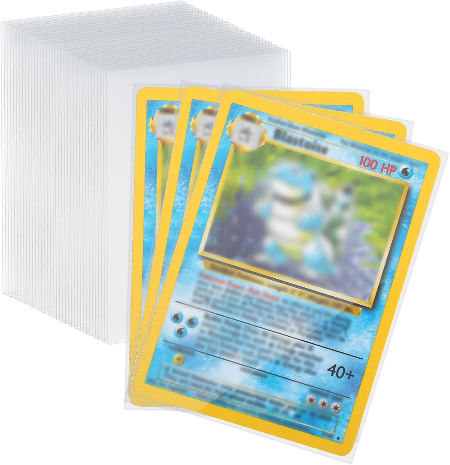 100 stuks verzamelkaarthoezen, 66 x 92 mm verdikte kaarthoezen, transparante verzamelkaartenaccessoires voor verzamelkaarten, Pokemon, sportkaarten