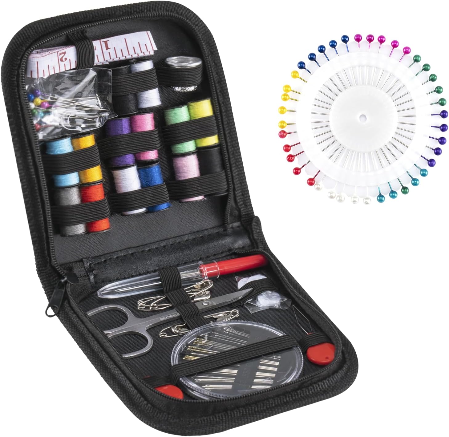 Noa Home Deco Kit de Couture, 108 Pièces Accessoires de Couture, 14 Bobines de Fil, Mini Kit Complet pour Débutants, Voyageurs, Parents et Amis