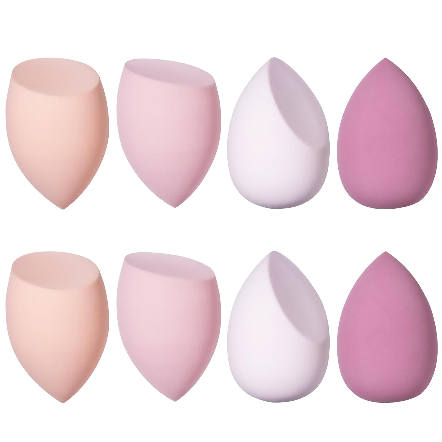 Carehabi Beauty Blender éponge 8 Pièces Fond de Teint éponge Maquillage Poudres Liquides
