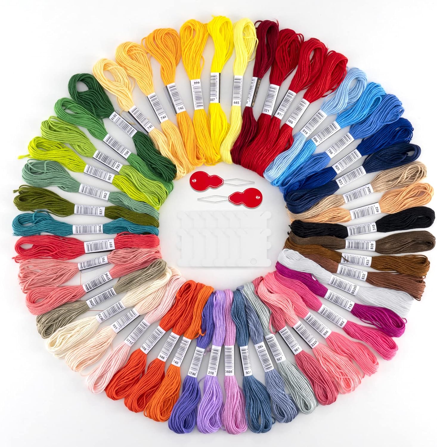 noahomedeco Fil à Broder Embroidery Floss, 50 Couleurs Fils Broderie kit pour Bracelets Brésiliens, Broderies, Loisirs Créatifs, Point de Croix, 8m, 6 brins, Fil a Coudre Threads