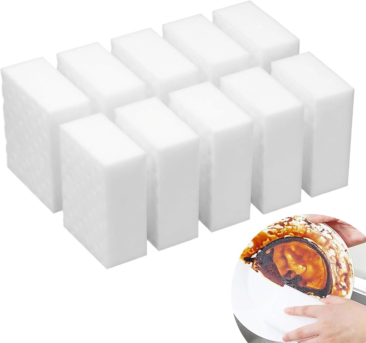 Lot de 10 éponges magiques pour cuisine, salon, meubles, etc. Élimine facilement tous les types de saleté