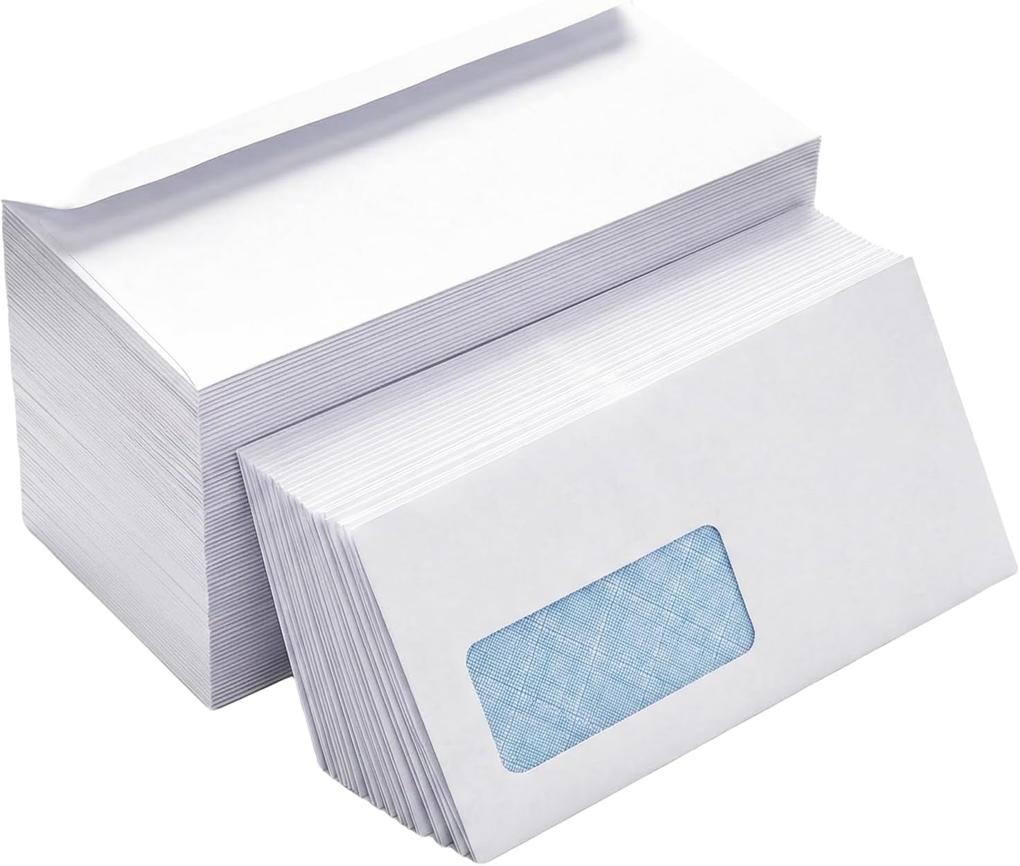 100 Enveloppes avec Fenêtre, DIN L 225 x 116 mm, Imprimables au laser, Film Résistant à la Chaleur, Enveloppes Commerciales, Enveloppes à Fenêtre avec Bande Pelable (Blanc)