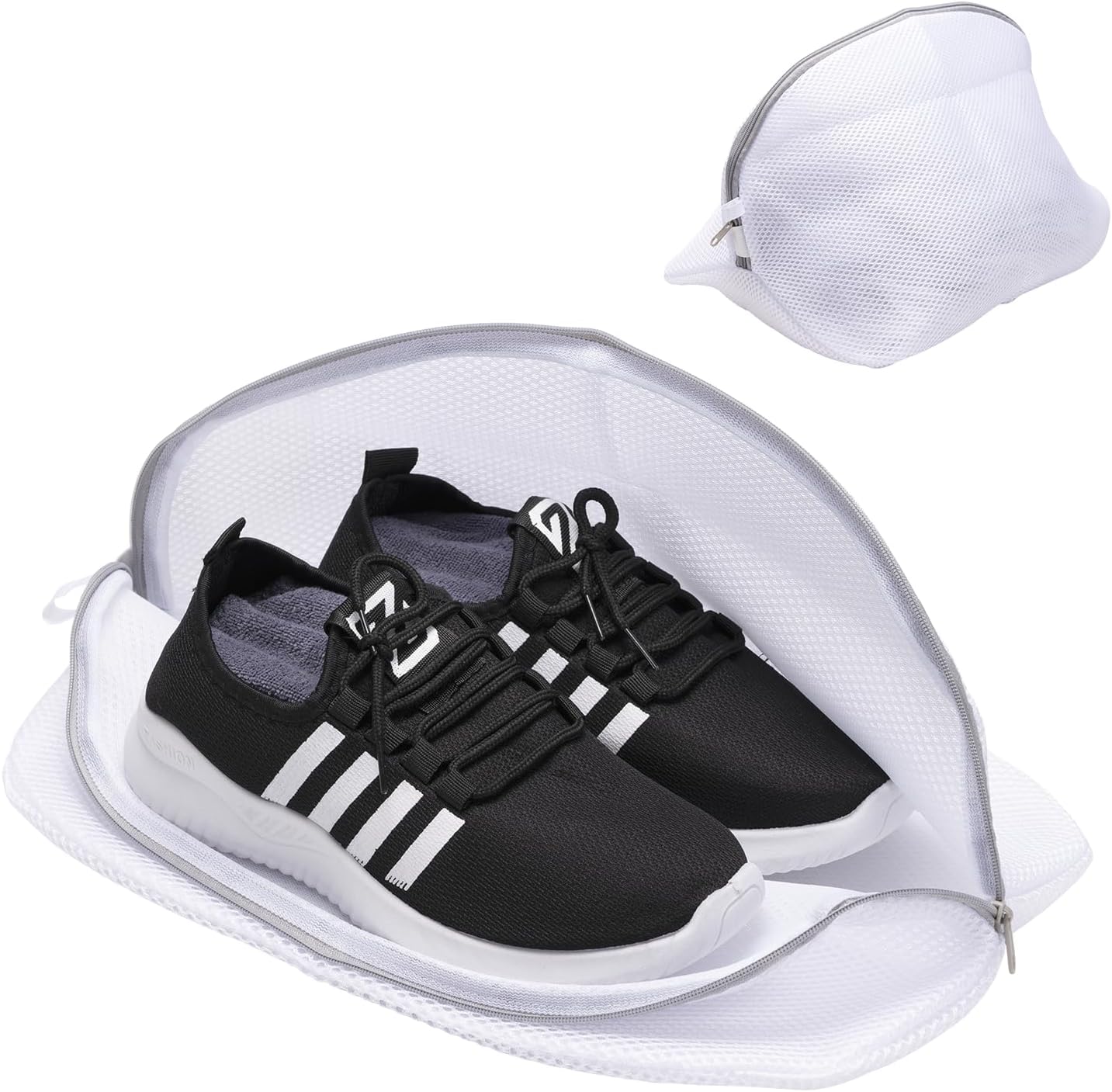 BillyBath Shoe Bag, 2 Pack Reusable Mesh Shoe Wash Bags with Zipper, Washing Machine Shoe Bag for Sports Shoes, Socks, Bras