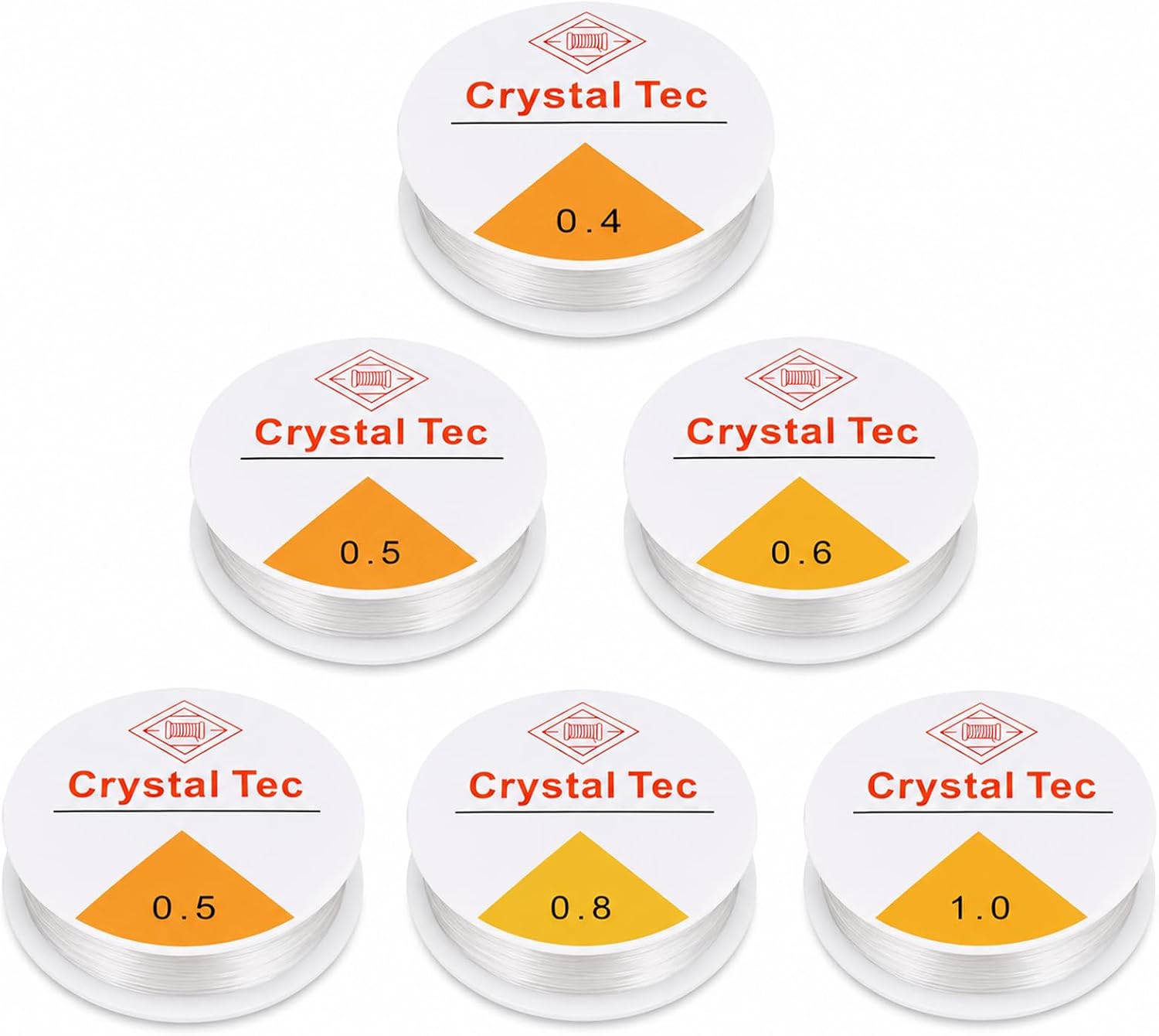 Hilo para Hacer Pulseras 6 volúmenes, Hilo Elastico para Pulseras 0.4mm 0.5mm 0.6mm 0.8mm 1mm Transparente Hilo para Pulseras Cuerdas de Nylon para Pulsera, Cuentas, Joyería Artesanal