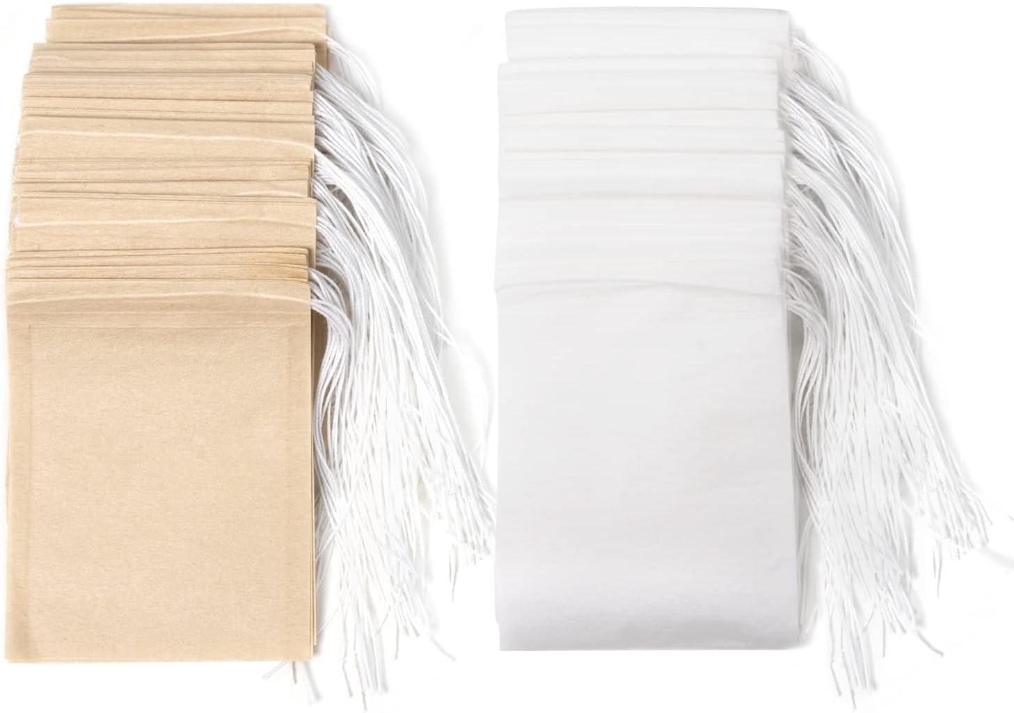 Carehabi Lot de 440 sachets à thé jetables avec cordon de serrage, sachets de thé pour thé en vrac (6 x 8 cm)