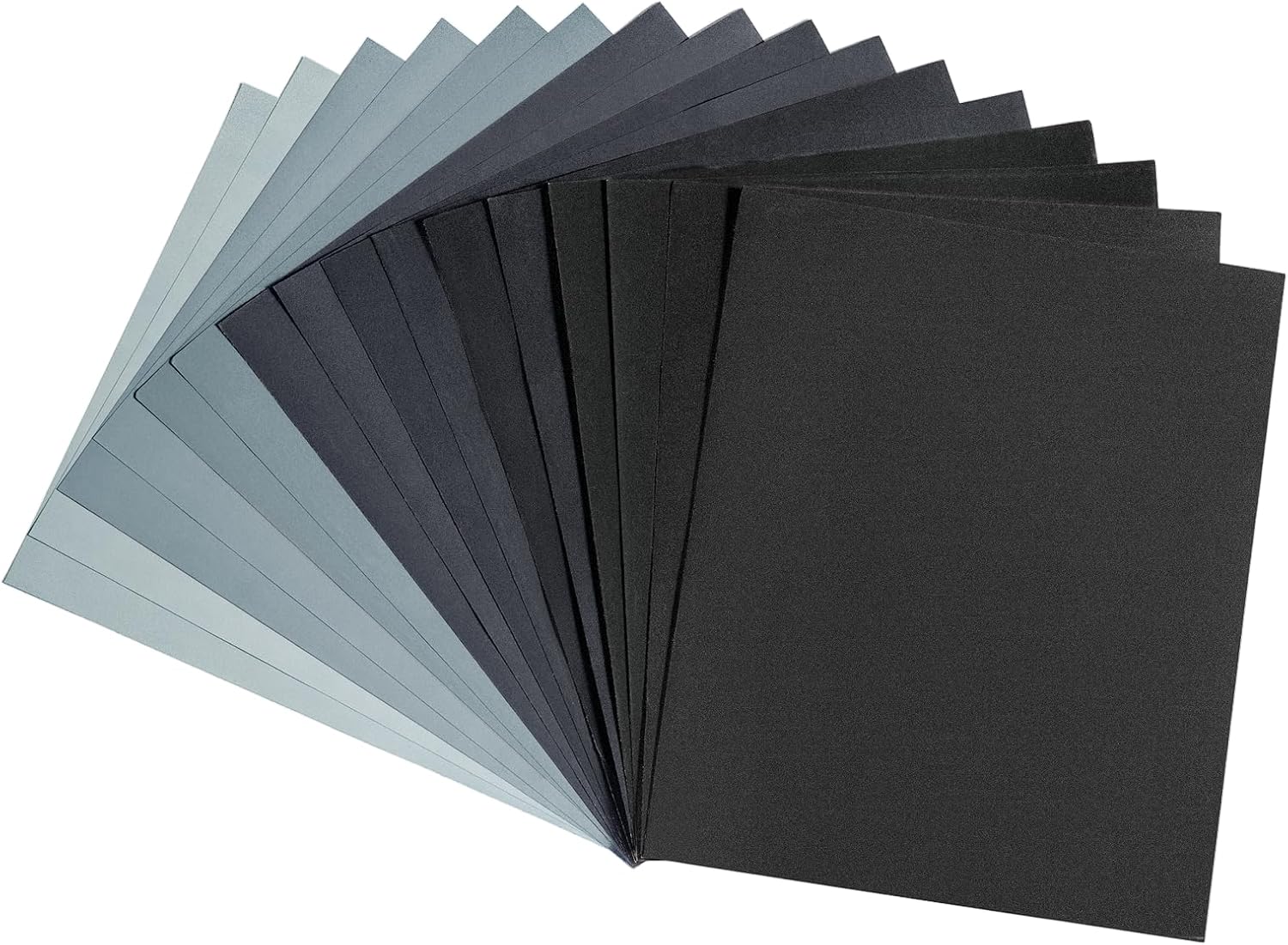 Carehabi Lot de 16 feuilles de papier abrasif fin 5000 4000 3000 2000 1500 1200 1000 800 Papier de verre humide et sec pour voiture, meubles en bois, métal, pierre, vernis, verre, 23 x 28 cm