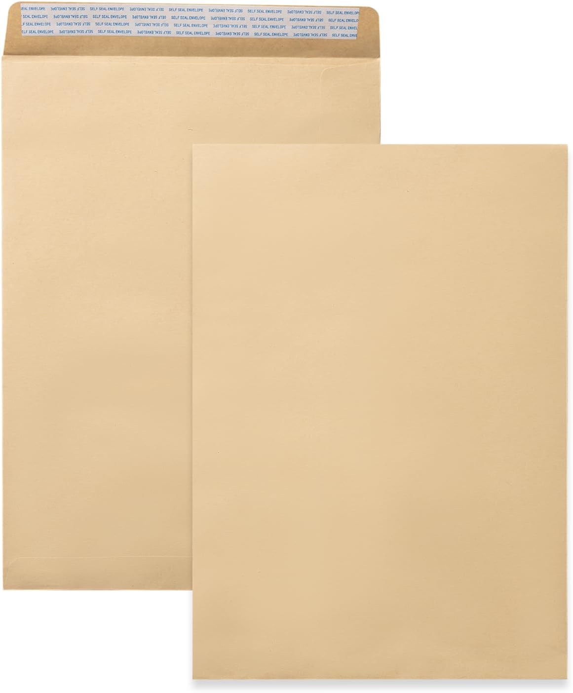 Lot de 50 enveloppes DIN C4 marron grandes sans fenêtre 90 g fermeture droite auto-adhésive lettres A4 enveloppes commerciales