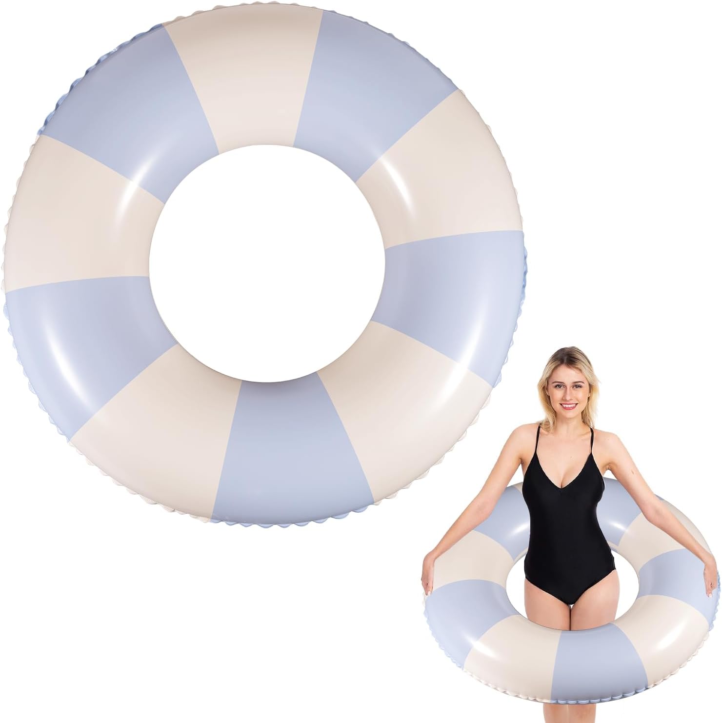 Schwimmreifen Schwimmring Erwachsene Aufblasbare Schwimmkorb für Pool 75cm