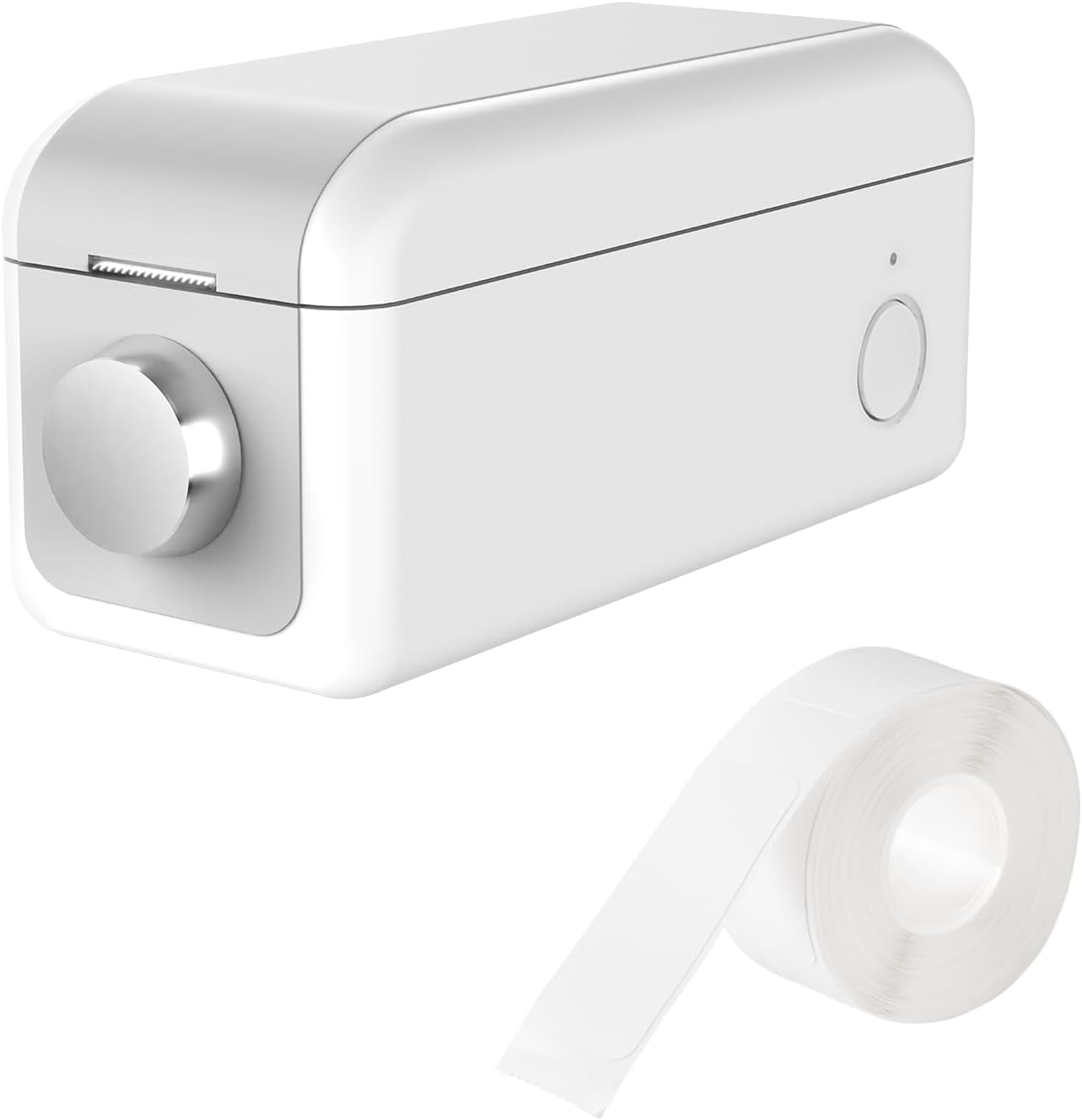 Kiperline Etikettendrucker, Bluetooth Aufkleber Etikett Gerät Tragbare Etikettendrucker Mit iOS und Android Unterstützung für Home Office (Weiß)