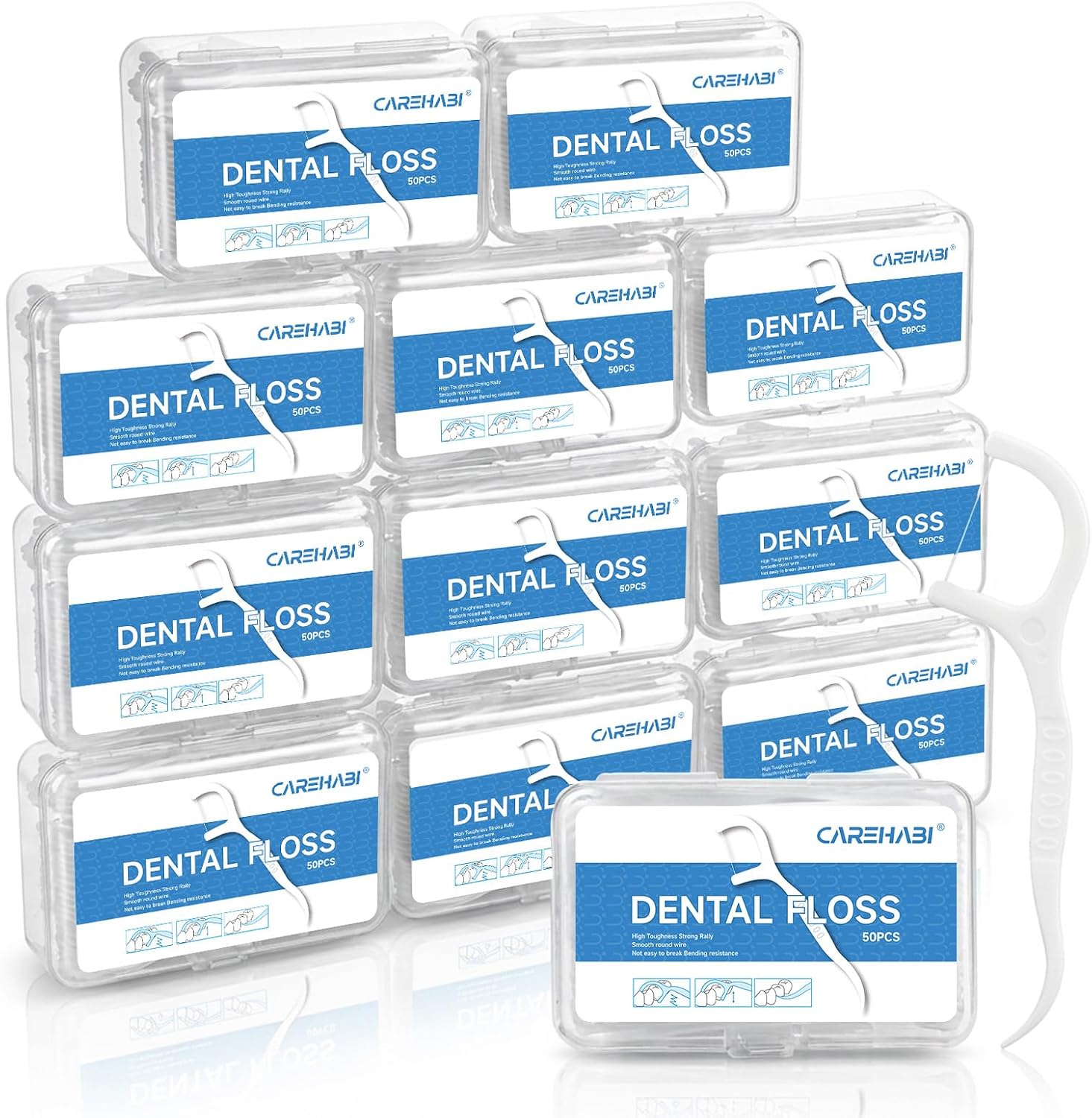Lot de 600 bâtonnets de fil dentaire jetables pour le nettoyage des dents - Bâtonnets de soie dentaire jetables pour l'hygiène dentaire - Bâtonnets de nettoyage pour enlever la plaque dentaire et les