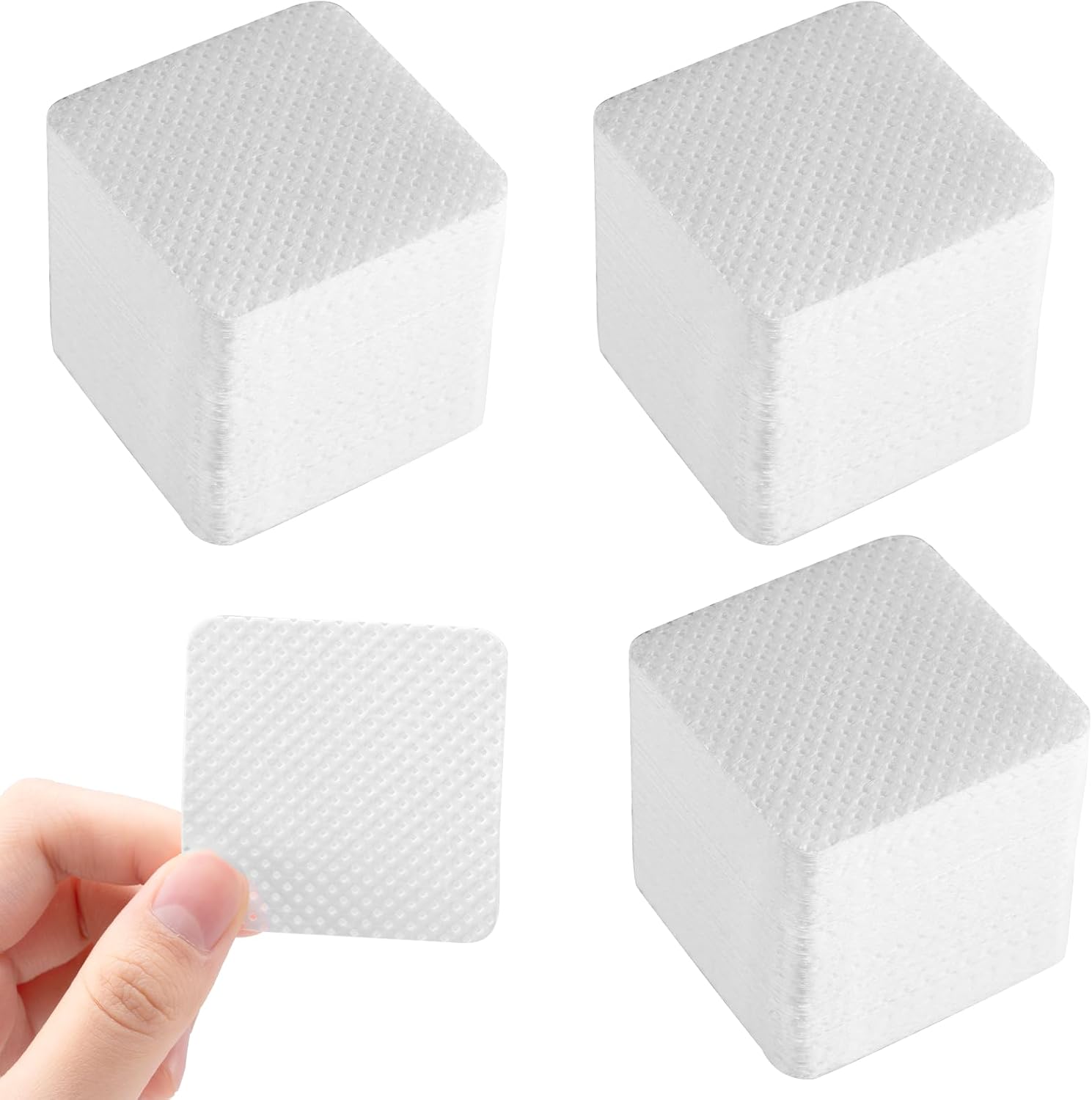 Carehabi 500pcs Ongles Gel Non Pelucheux, Enlever de Vernis à Ongles UV Gel pour manucure et pédicure - Blanc