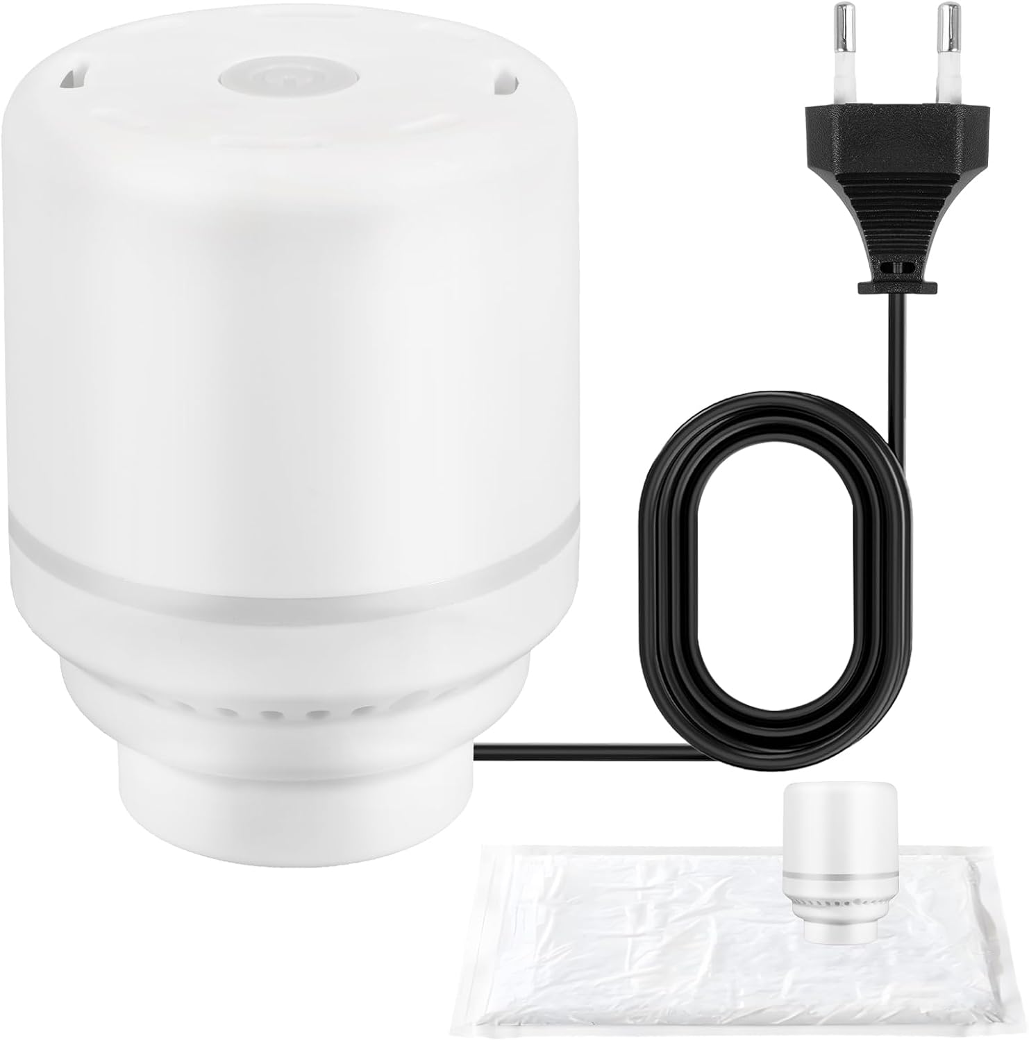 Pompe à vide électrique portable pour sacs sous vide pour vêtements, 220 V, 30 W, petite pompe 4,0 kPa, forte puissance d'aspiration pour voyage, camping, mouches