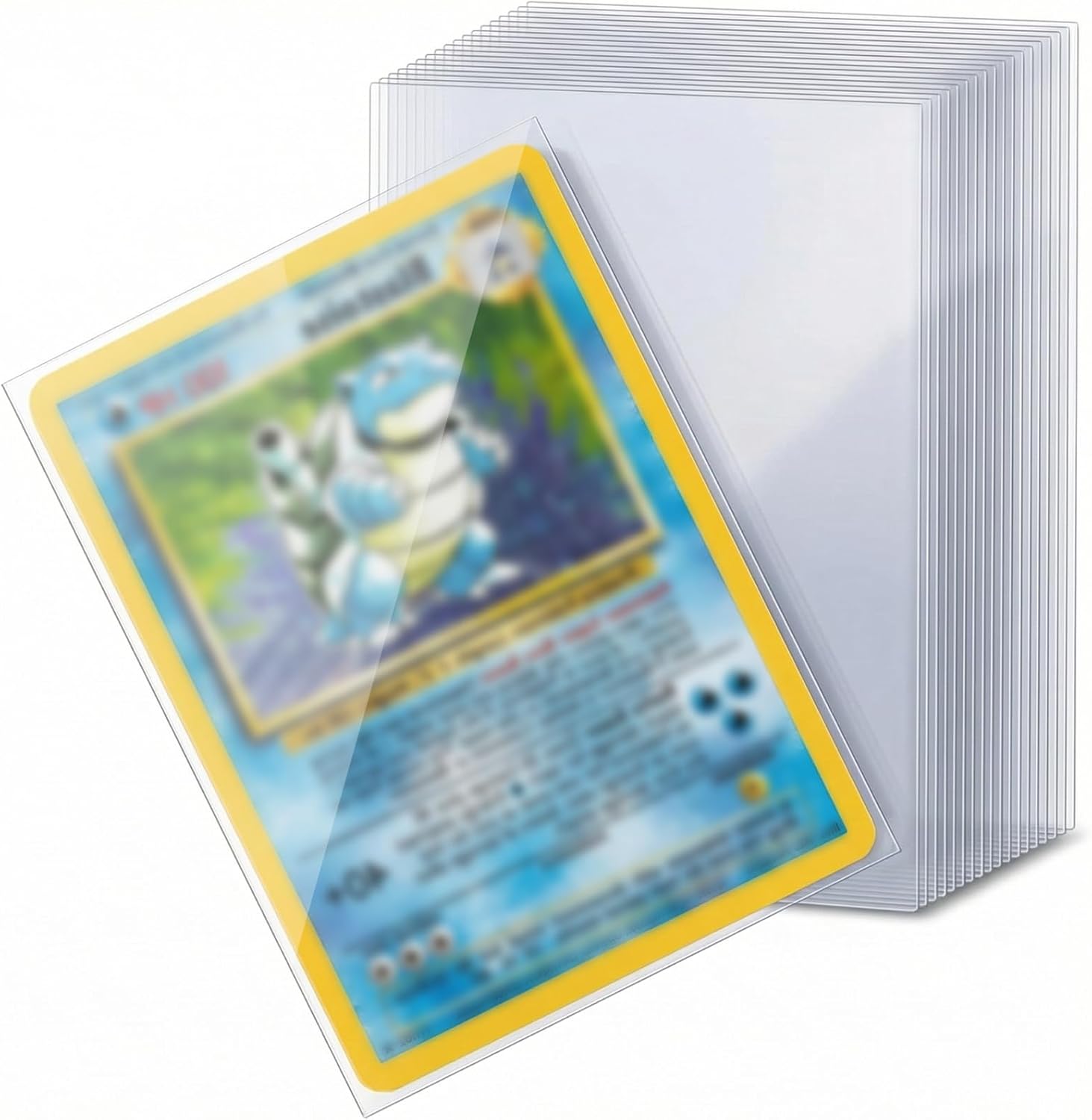 500PCS Pochette Carte, 0.1MM Transparentes Protège Carte Pour Cartes Pokémon, Cartes de Change, Yu-Gi-Oh, Magic(66 x 92 MM)