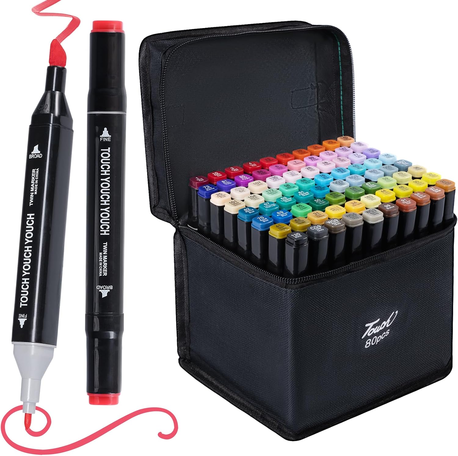 Carehabi Imperméables,80 Couleurs,Paint Marker pour Bois Toile Céramique Noël Bricolage Pâques DIY Faire de l'artisanat