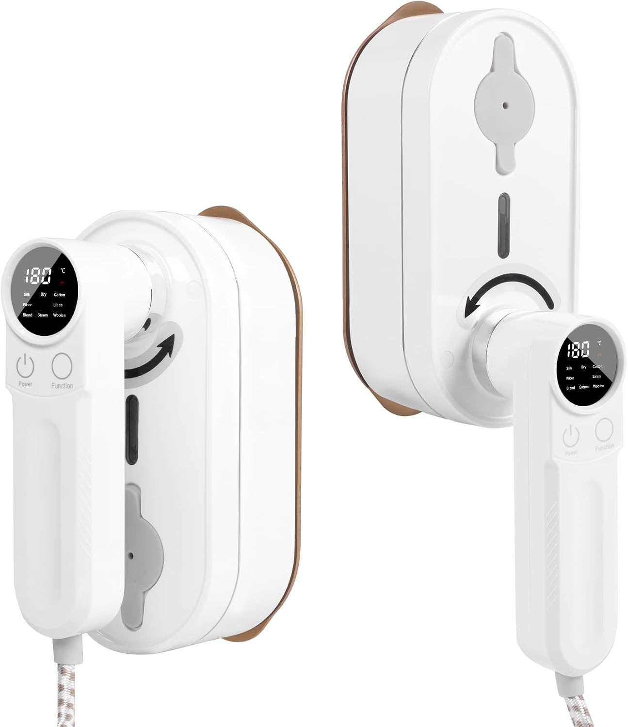 Mini, Dampfbügeleisen Dampfglätter, Tragbare Reise Clothes Steamer, 2-in-1 Steamer Dampfglätter, 10s schnelles Aufheizen 1200W Reisebügeleisen mit Hitzebeständigem Boden