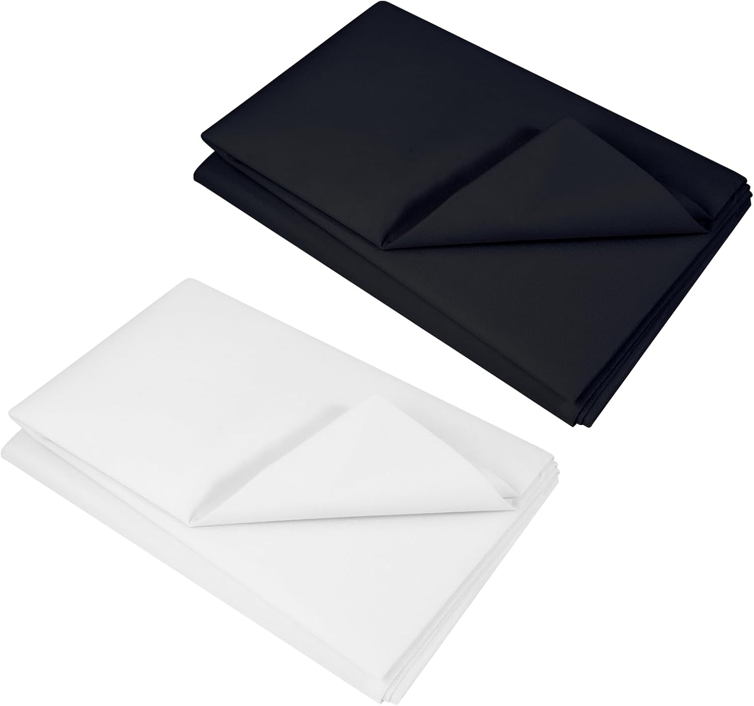 Entoilage Thermocollant 100 * 200 cm Entoilage Fusible Couleur Blanche & Noir Non Tissé Entoilage pour Travaux Manuels Plis de Repassage Renforcement des Vêtements Peut être Découpé(2PC)