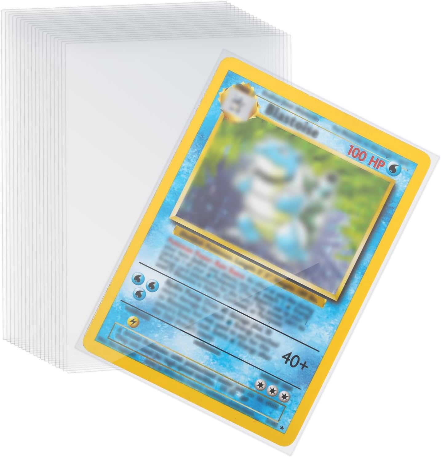 Carehabi 500 Pieces Card Document Sleeves, 66 x 92 mm, 0.2 mm Plastic Blank Pockets for Pokemon Magic Collector Cards, Polypropylene Material