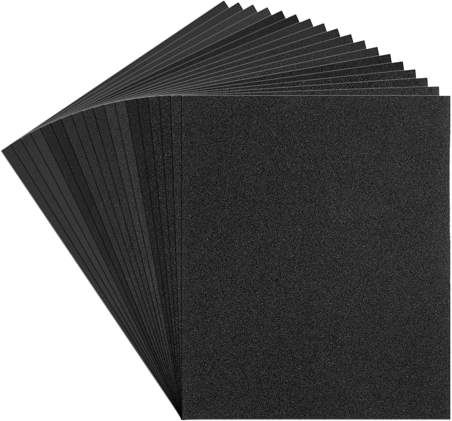 Carehabi Sandpappersset, sandpapper 60 80 120 150 180 240 320 400 600 vått och torrt sandpapper för bil, trämöbler, metall, sten, lack, glas, 23 x 28 cm (18 stycken)
