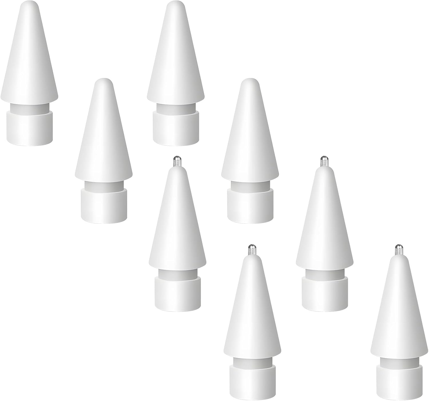 Paquete de 8 Puntas para Puntas Apple Pencil, Puntas de Repuesto para Apple Pencil 2nd Gen/1st Gen, sin Puntas metálicas desgastadas, Control preciso, Puntas 0,78 mm más largas