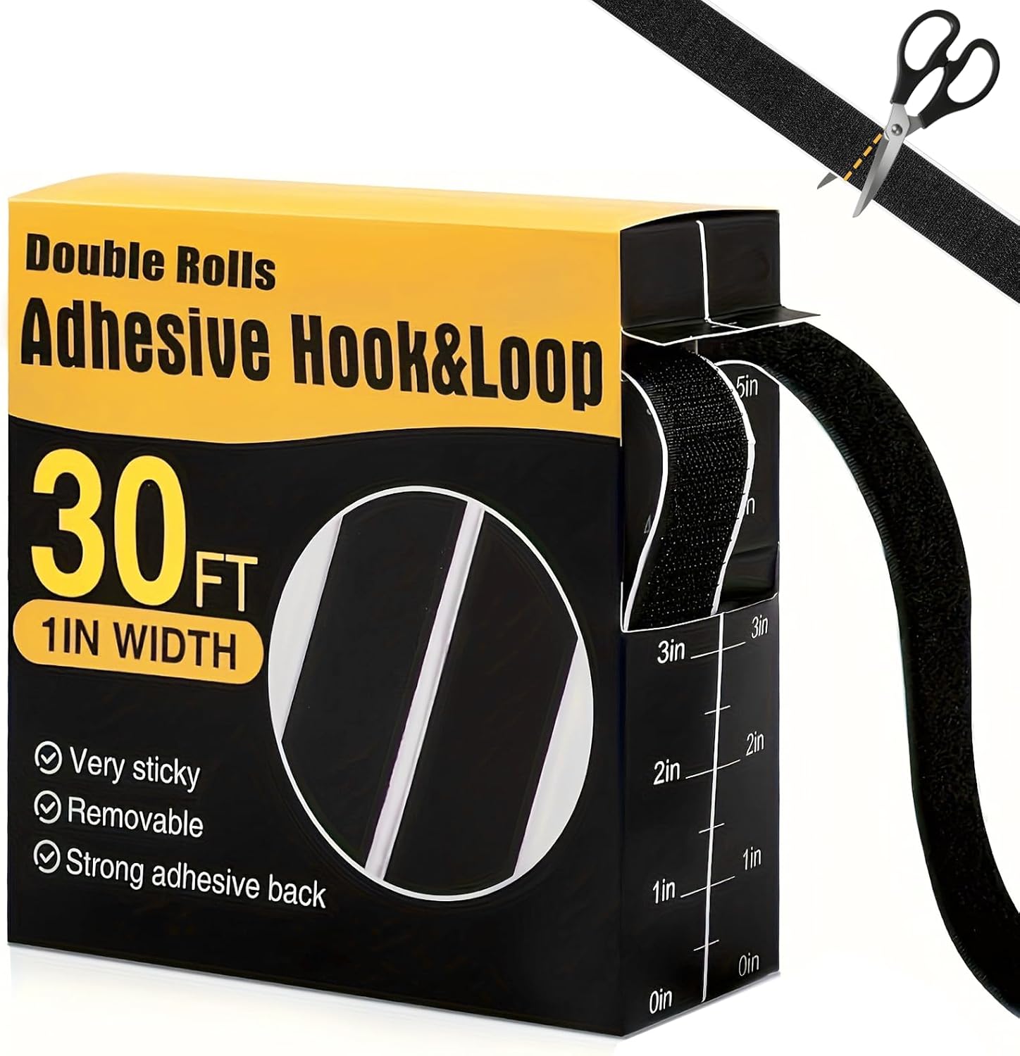 Carehabi Nastro Biadesivo Extra Forte 25mm x 9m, Feltro Adesivo Forte Nero per Interni ed Esterni per Casa, Ufficio, Garage, Auto, per Fissaggio Dashcam, Supporto Pagamento Pedaggio, Go Pro, Tessuto
