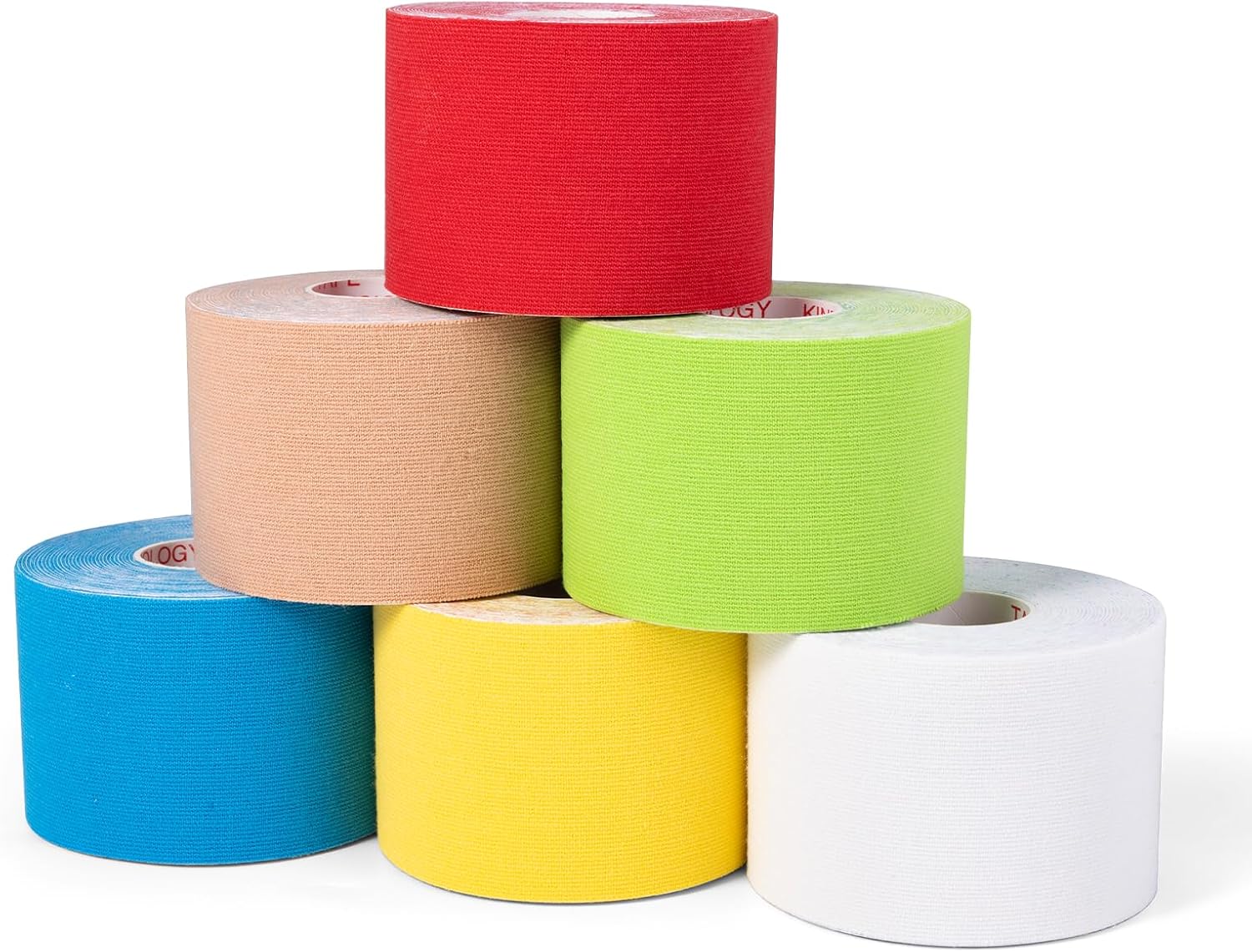 Carehabi 6 Rollen Sport Band,Sporttape 5 m x 5 cm Wasserfest & Elastisch für Sport