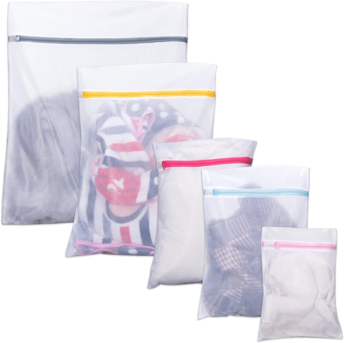 Wäschebeutel mit Reißverschluss Wäschesack Wäschenetz Feines Hemd Schuhe BH Unterwäsche Babykleidung Wäschenetz für Waschmaschine 5er Set