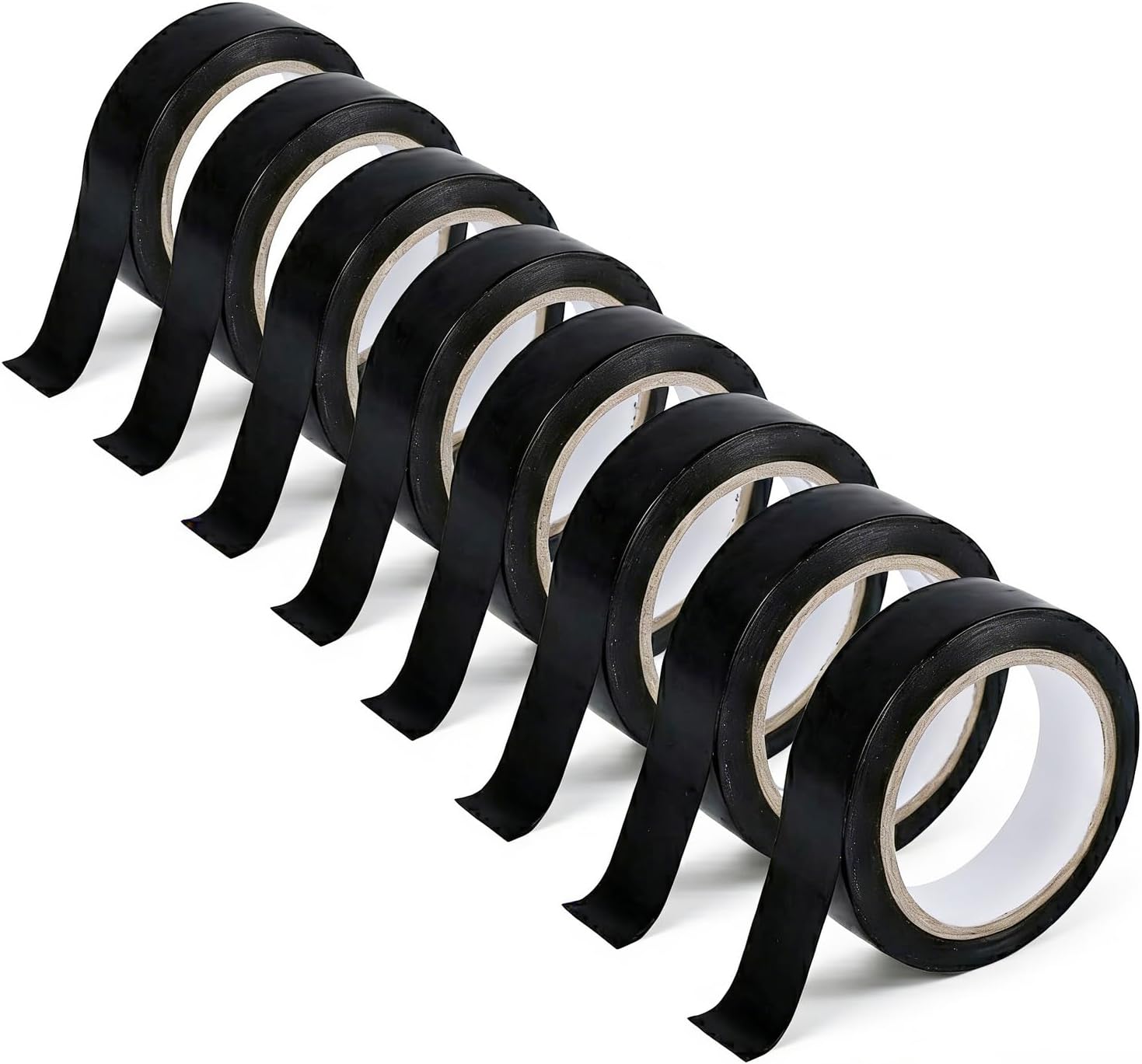Carehabi 10 Rouleaux Ruban Isolant Électrique Noir (15.5mm x 10m)