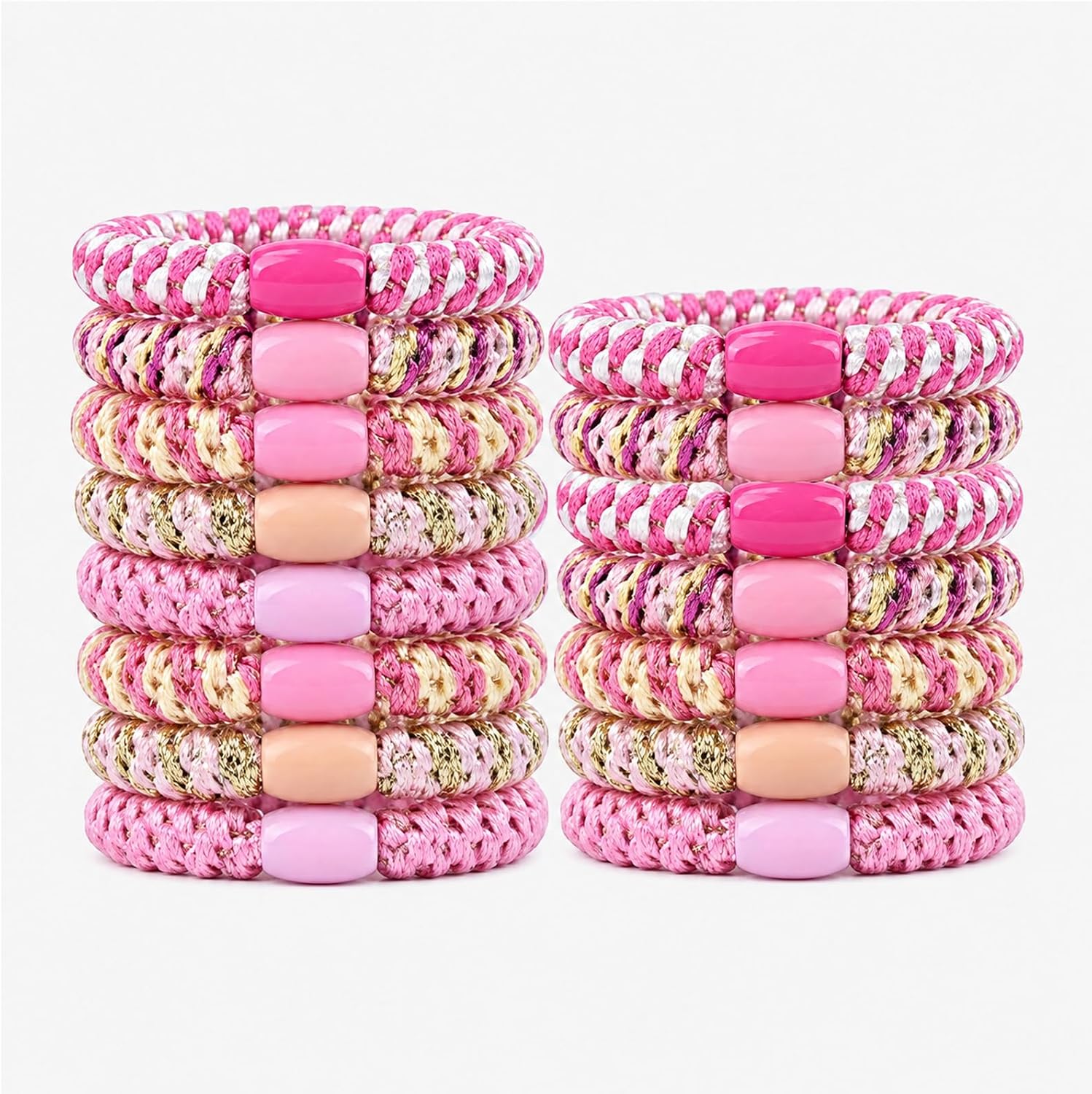 Carehabi 15 Pièces Elastique Cheveux Fille Chouchou Cheveux Fille Chouchous à Cheveux Multicolores pour Cheveux Épais Bouclés et Lisses