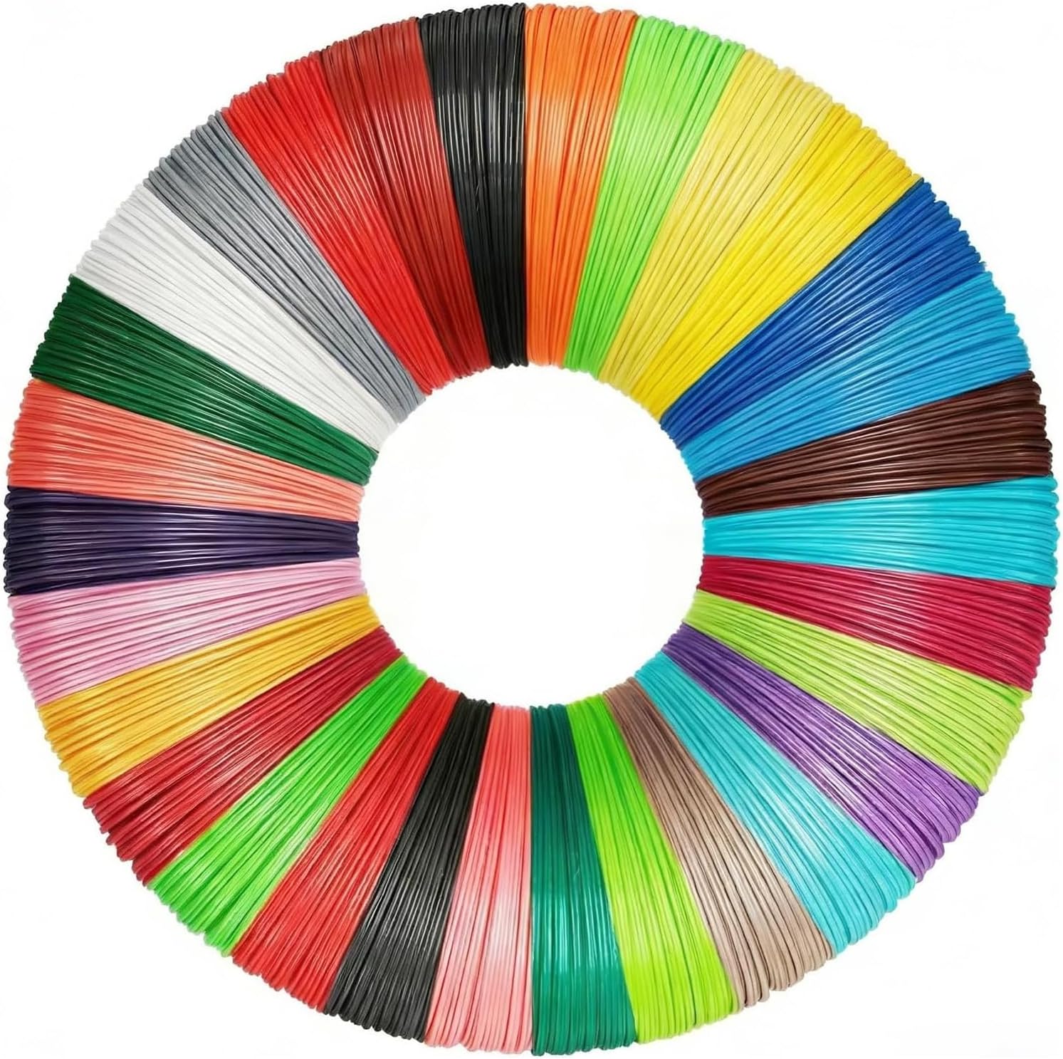 Carehabi 3D Stift Filament PLA 1,75 mm 30 Farben Nachfüllset(150m Gesamtlänge), Kompatibel mit MYNT3D und SCRIB3D, für Kreativzeit und Modellbau, Blasenfrei