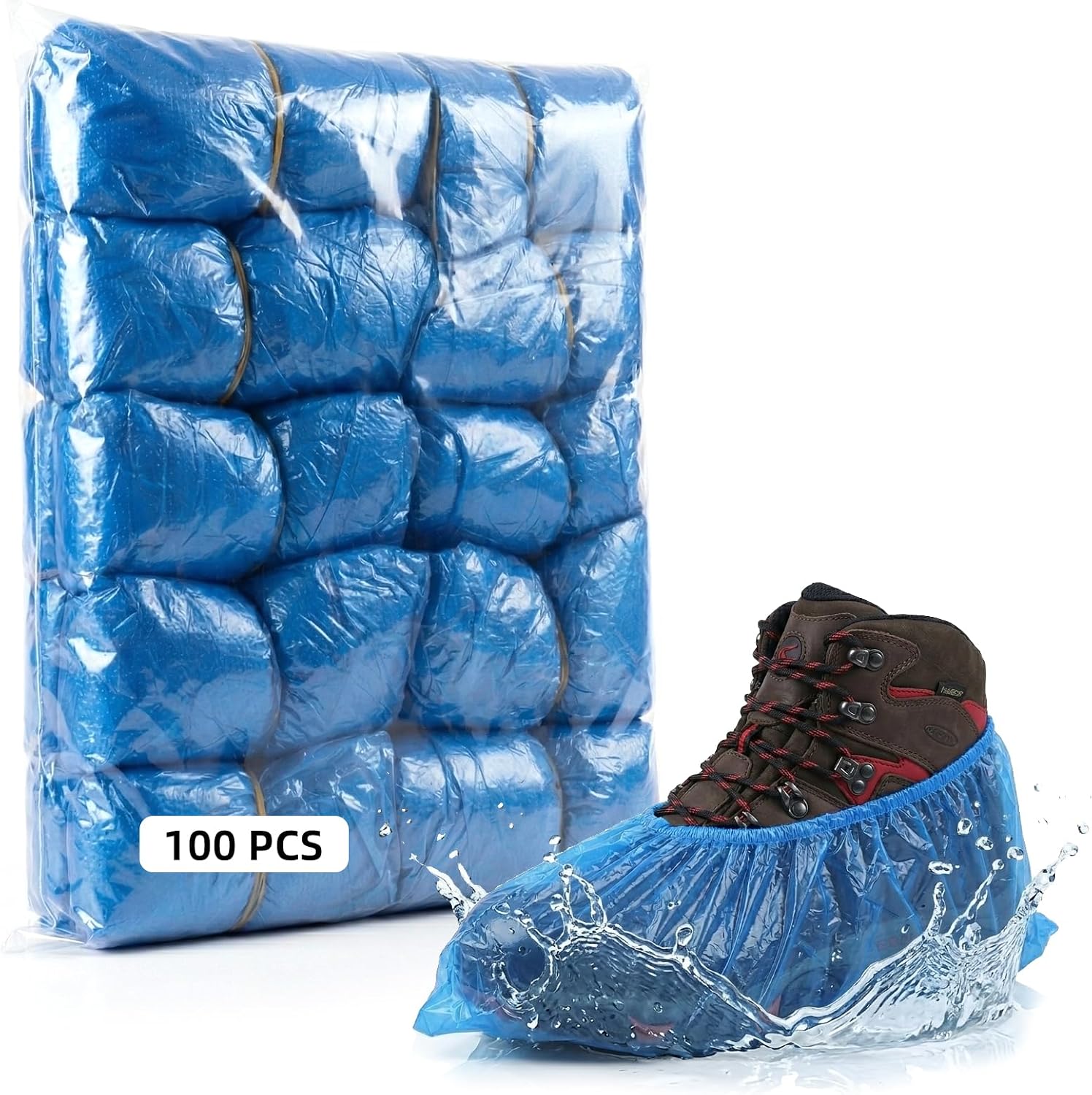 Surchaussures Jetables 100 pcs Sur Chaussure Jetable Couvre-chaussures jetables Antidérapant Imperméable Pour domestique Visiteur Taille Unique