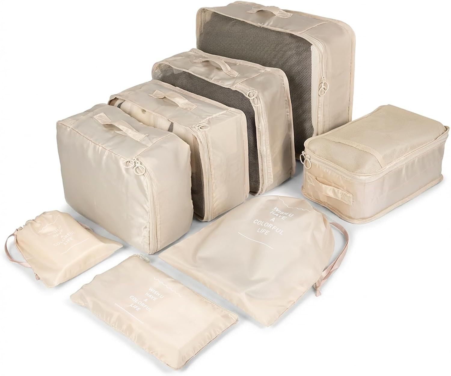 BillyBath 8-teiliges Koffer Organizer Set & Packwürfel
