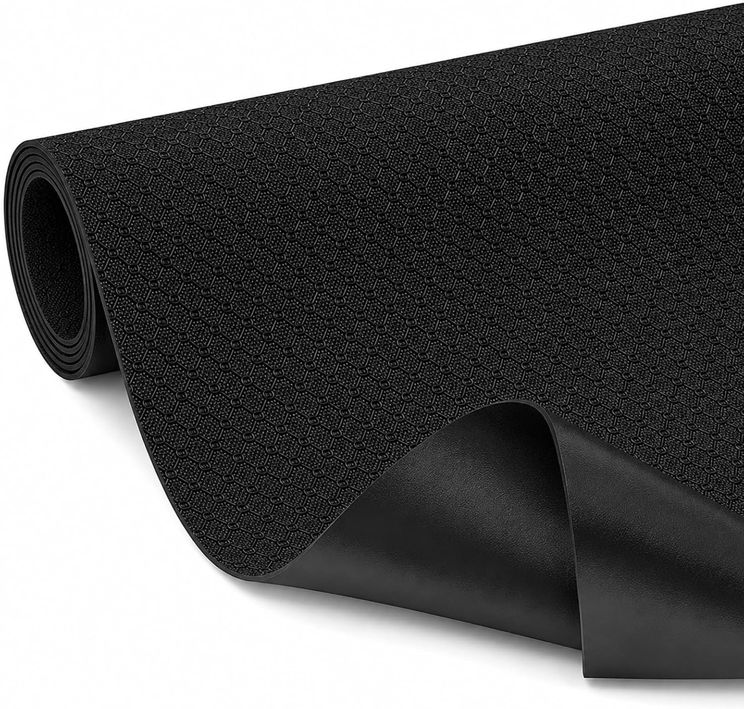 Alfombrillas Coche Universal 120 x 100 cm, 1 mm de Alfombrilla Multiuso Recortable para Coche, Techo, Maletero, Cajones, Cocina-Negro