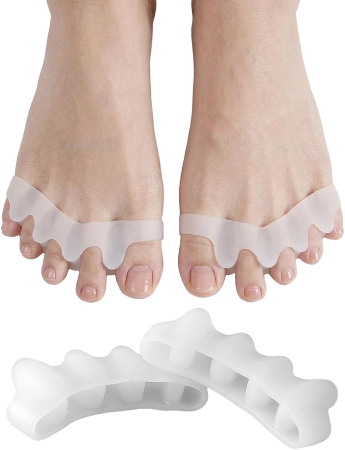 Zehenspreizer 4 Stück Zehentrenner Silikon Hallux Valgus Zehentrenner