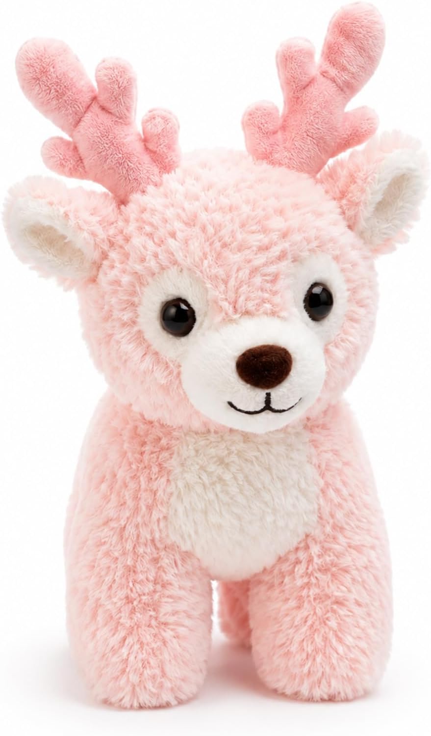 Carehabi Peluche Bebe Peluche Chevreuil Peluche Colorée avec Grands Yeux Scintillants Peluche Animée pour Bébé Jouet Bebe 1 an pour Enfants