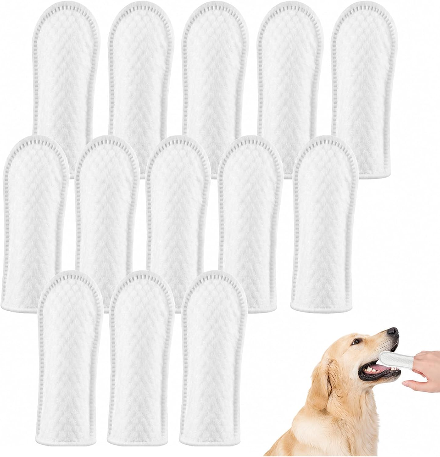60 Salviette Monouso, Salviette per la cura dei Denti, Riducono la Placca e Rinfrescano l'alito, Salviette per la Pulizia Dentale di cani e Gatti
