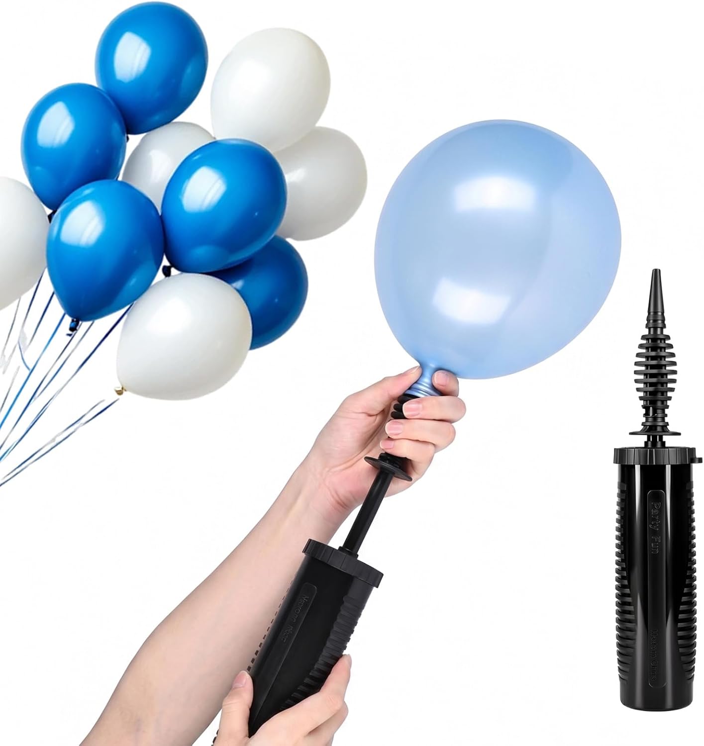 Ballonpumpe Hand Luftballonpumpe Luftpumpe Ballon Luftballon Pumpe Luftpumpe für Luftballons Pumpe für Luftballons für Hochzeit Geburtstag Party Dekorationen,Schwarz