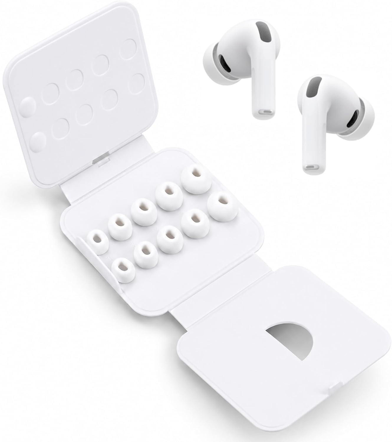 Embouts de rechange pour AirPods Pro 3 - En mousse souple - En silicone - Design antidérapant - Compatible avec étui de chargement