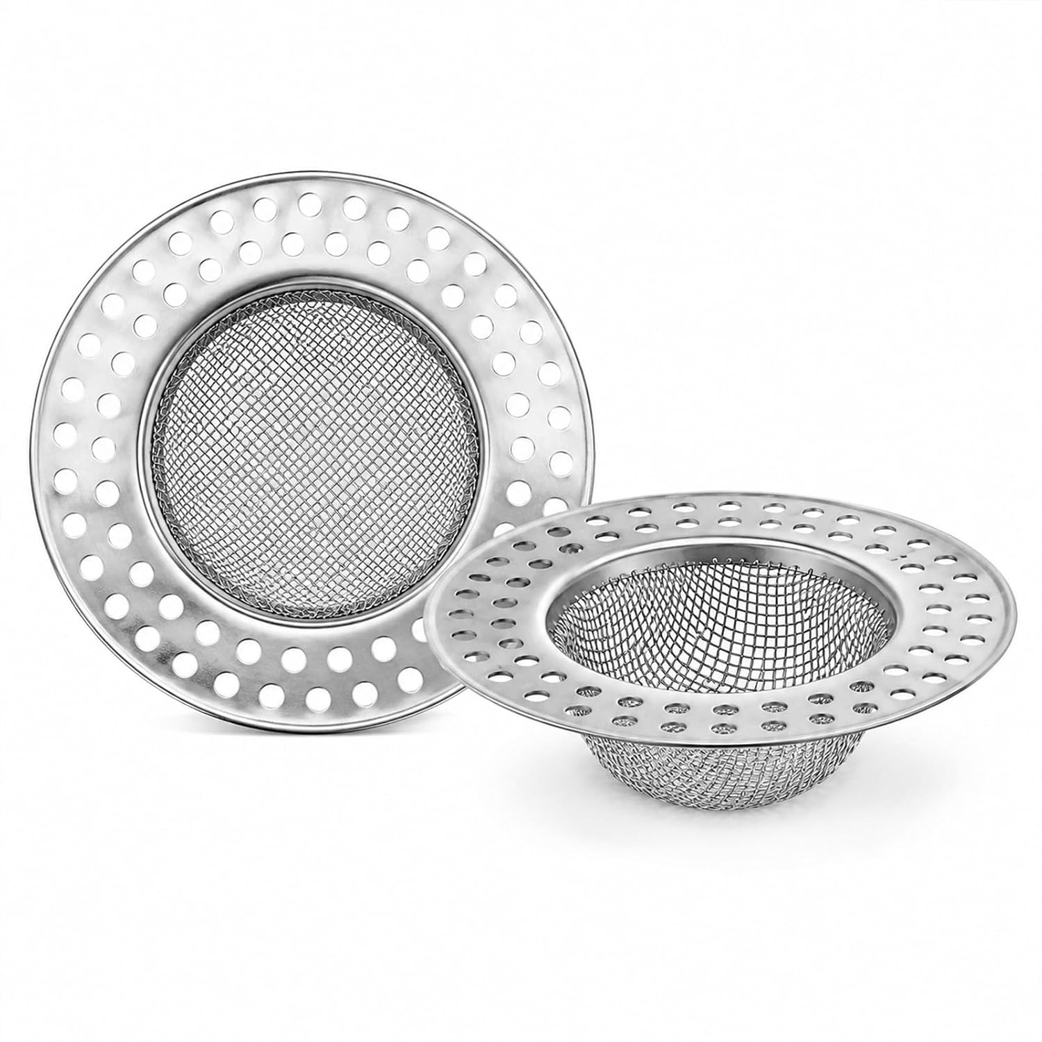 2 Pcs Filtro Lavandino Cucina, Interno 5.3 cm Filtri in Acciaio Inossidabile a Maglia Fine per Scarichi di Lavello, Raccogli Capelli per Bagno e Doccia