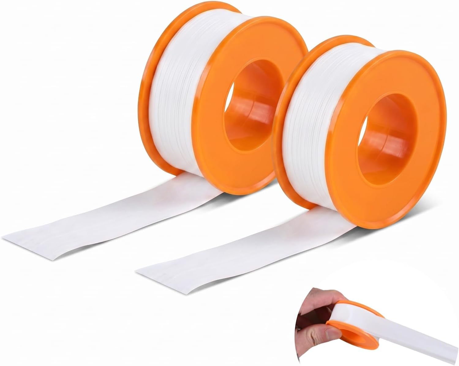 Carehabi 2 Rotoli Teflon Idraulico In PTFE, 20 mm x 15 m Teflon Nastro Adesivo di PTFE ad Alta Densità per Riparare Tubi, Tubi, Rubinetti, Valvole Radiatore, Bianco