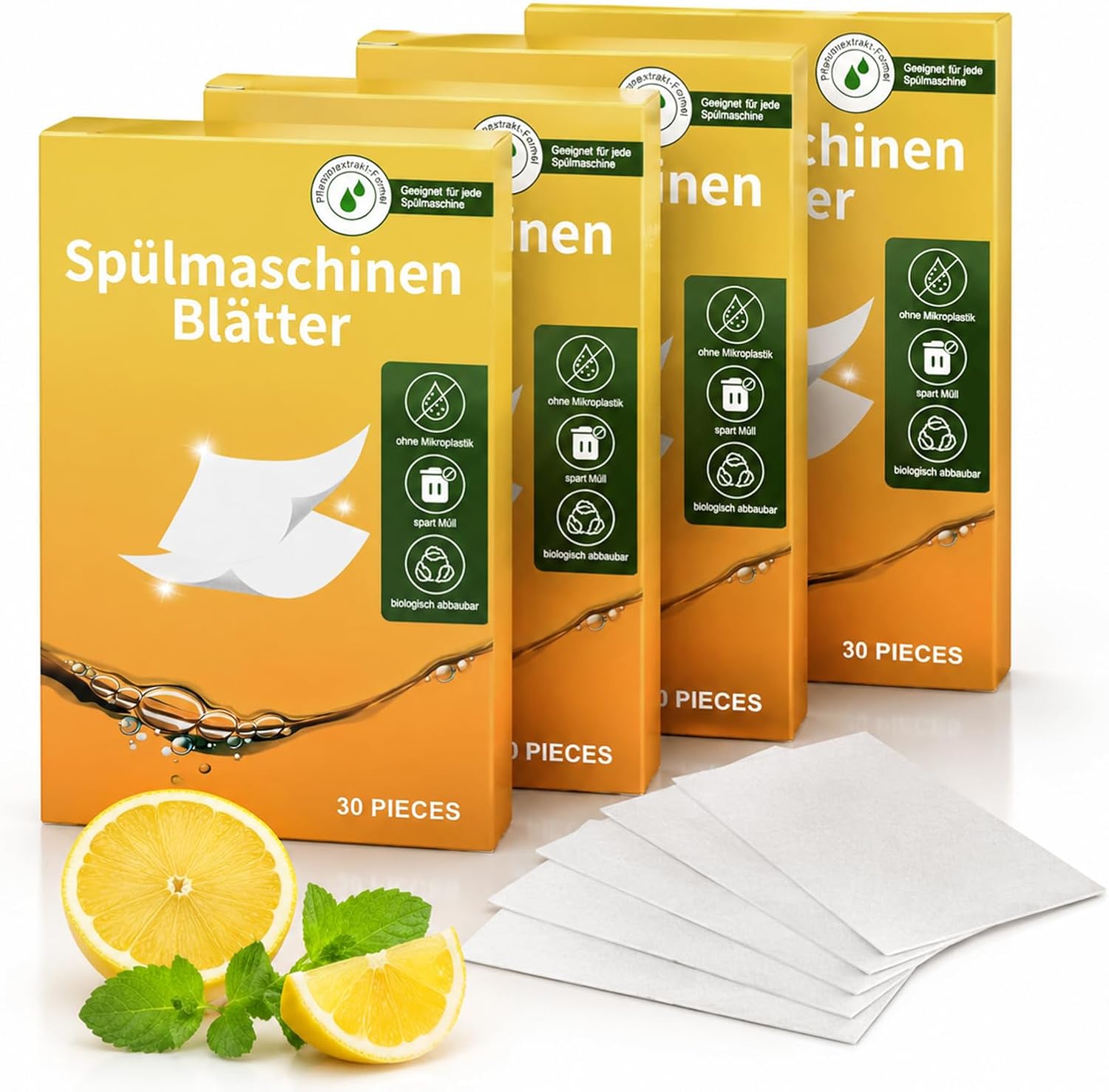Dishwasher Sheets Pack of 120 Dishwasher Sheets Dishwasher Liquid Strips Deep Cleaner Powerful Dishwasher Tablets Lemon