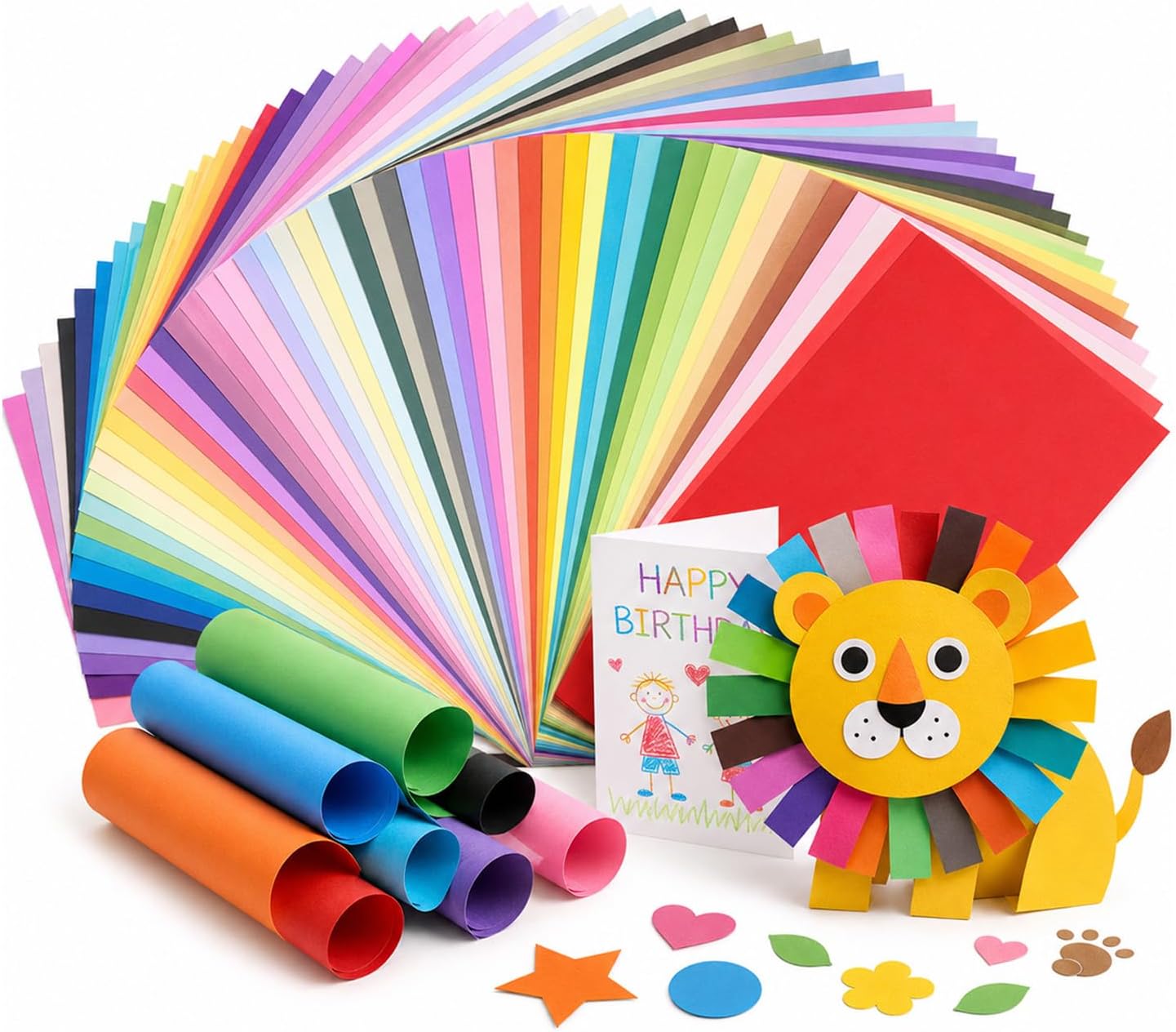 60 Blatt Tonpapier A4 Bunt 30 Farben Bastelpapier 160 g/m²