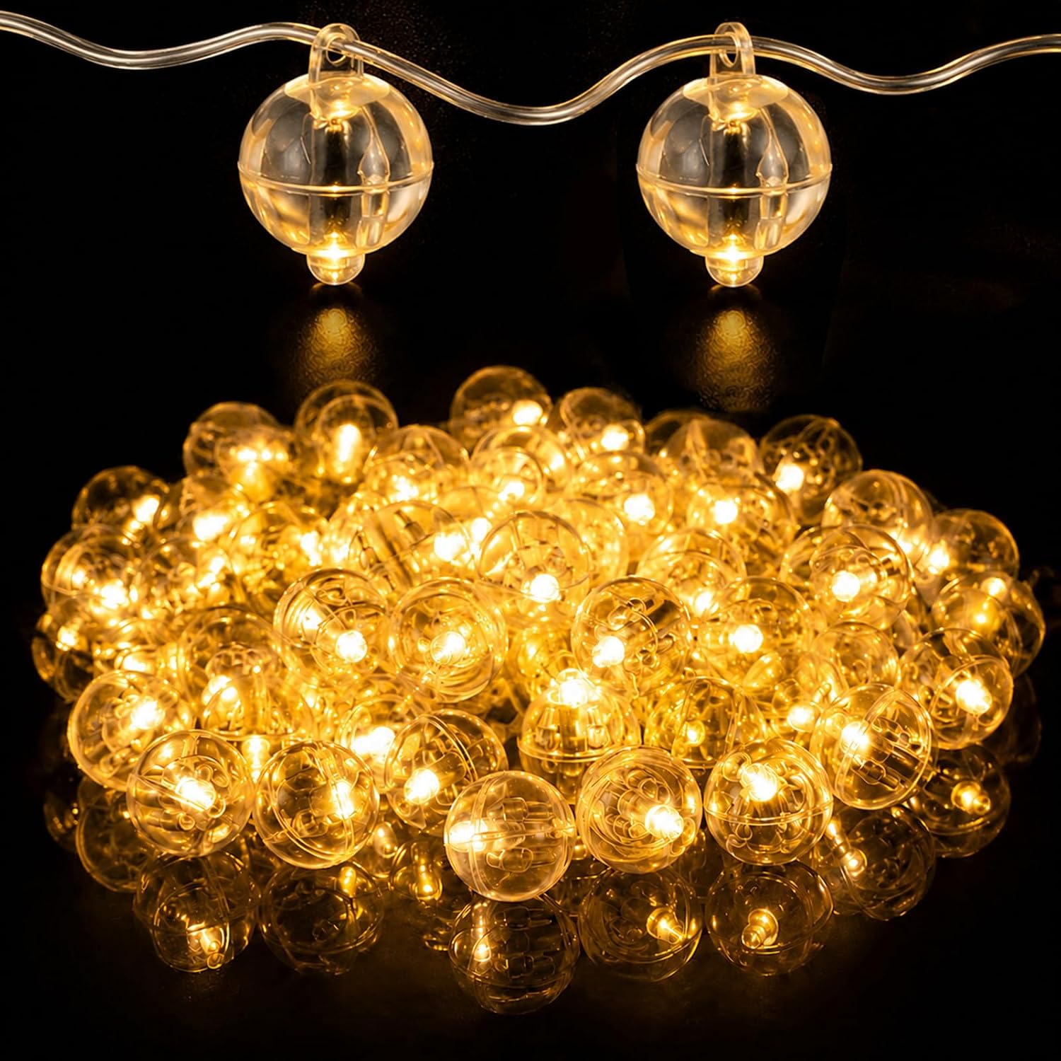 Carehabi100 Pièces LED Ballons Lampes avec Crochet mini ballons lumineux