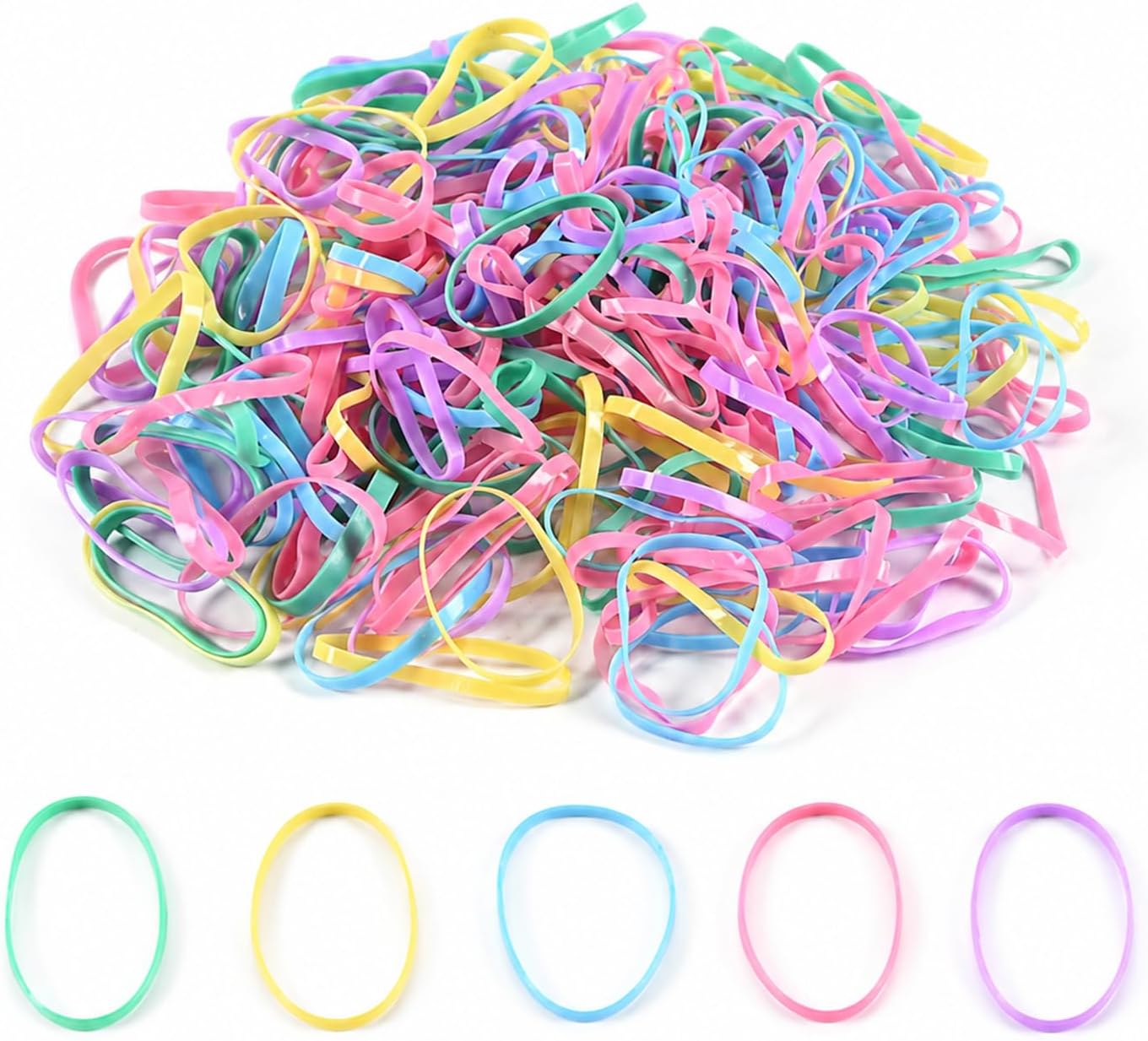 220 Stück Bunte Haargummis, Elastische Haarbinder, Mini Zopfgummis für Kinder und Erwachsene, Für Pferdeschwanz, Zöpfe, Flechtfrisuren, Schule, Sport und Freizeit