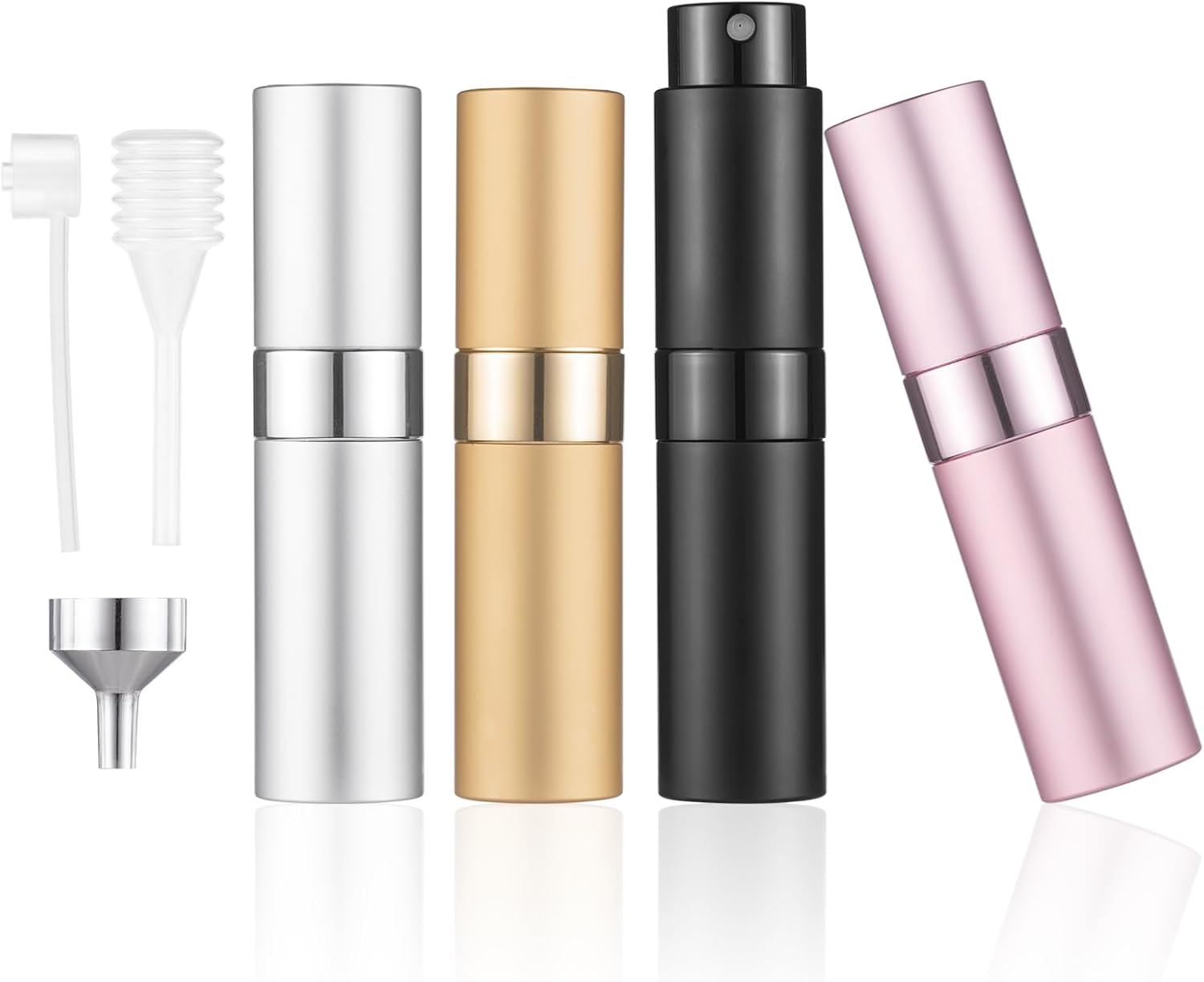 Carehabi 4PCS Vaporisateur Parfum Vide, 8ML Voyage Portable Recharge Parfum Vide Atomiseur Réutilisable