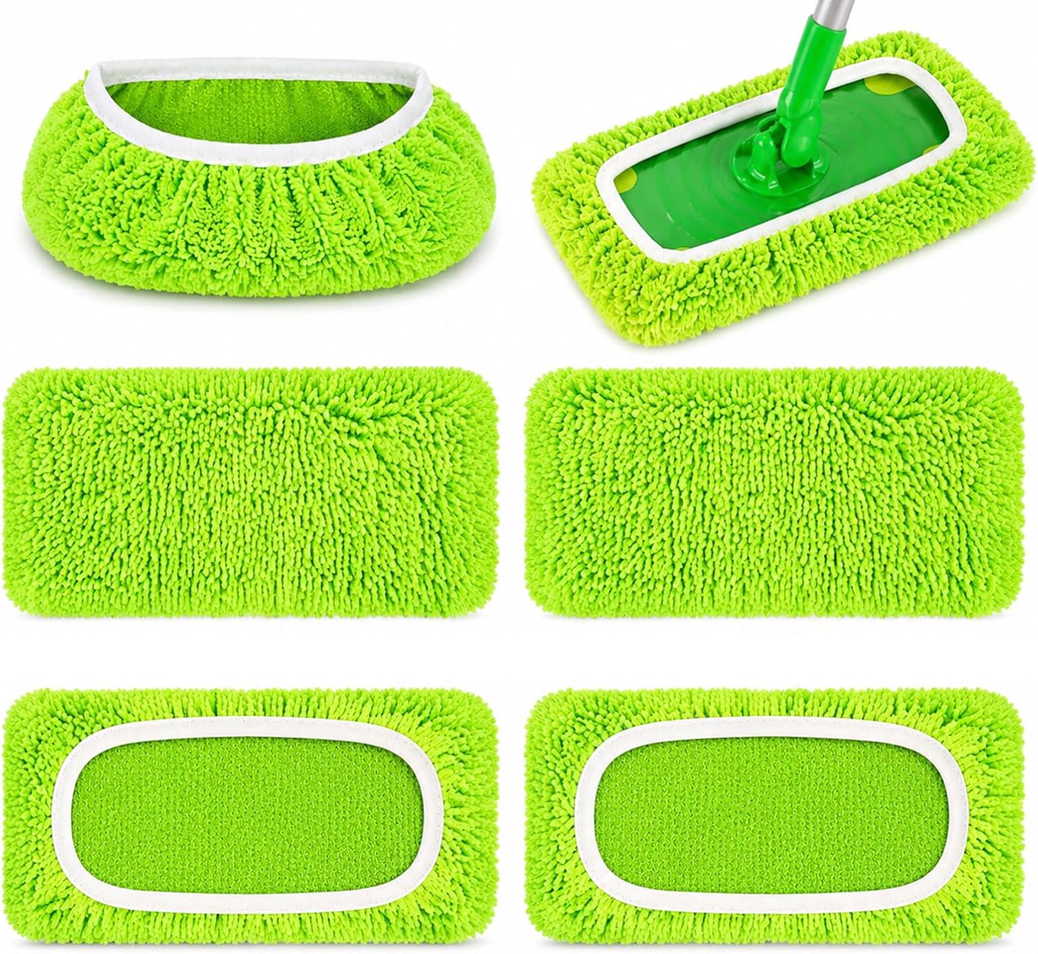 6 Stück für Swiffer Bodentücher Tücher Mikrofaser Set 25,4x11,5cm