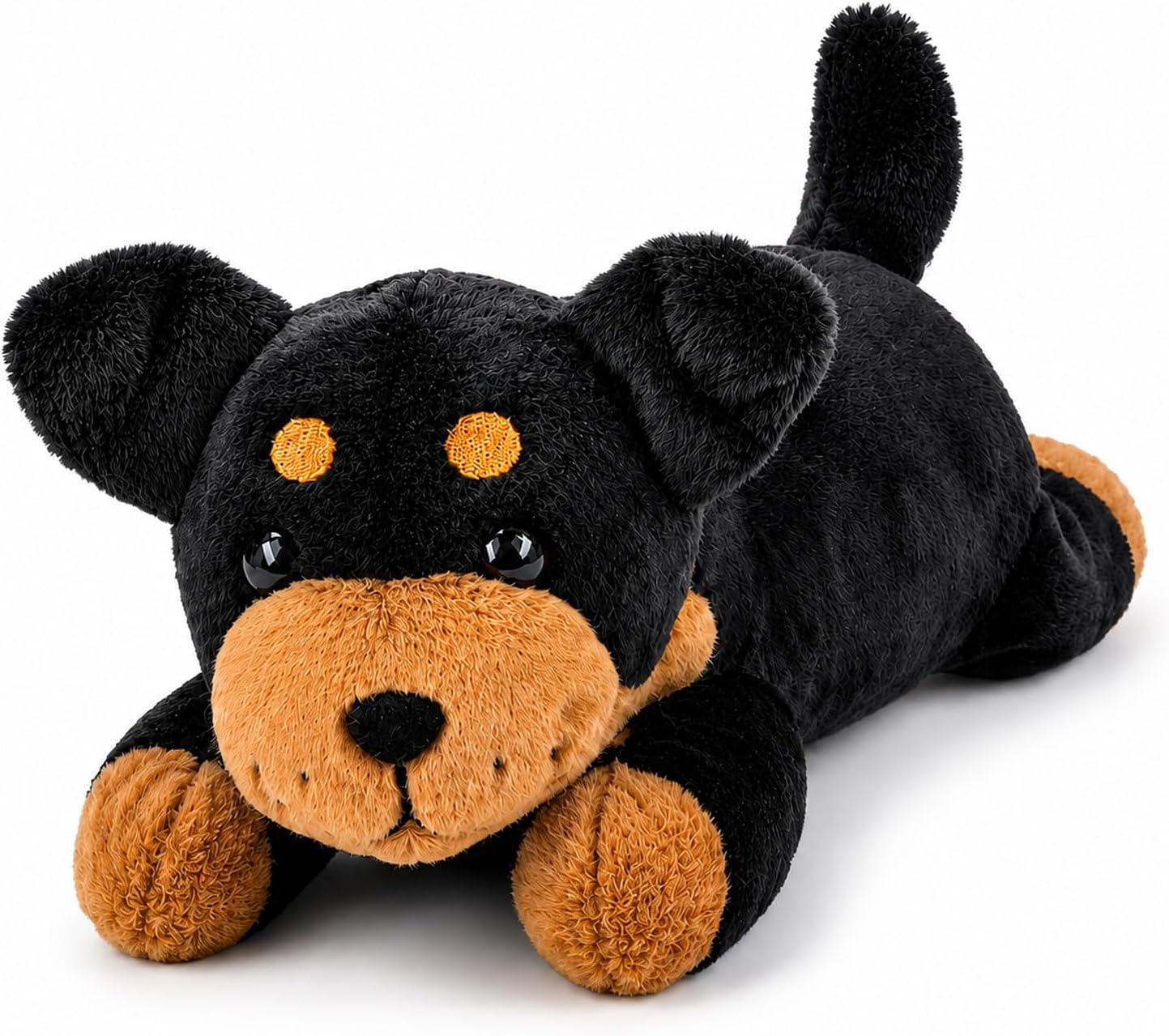 Carehabi Peluche a forma di cane Rottweiler, 33 cm, morbido, per bambini, neonati e bambini, regalo per ragazze e ragazzi