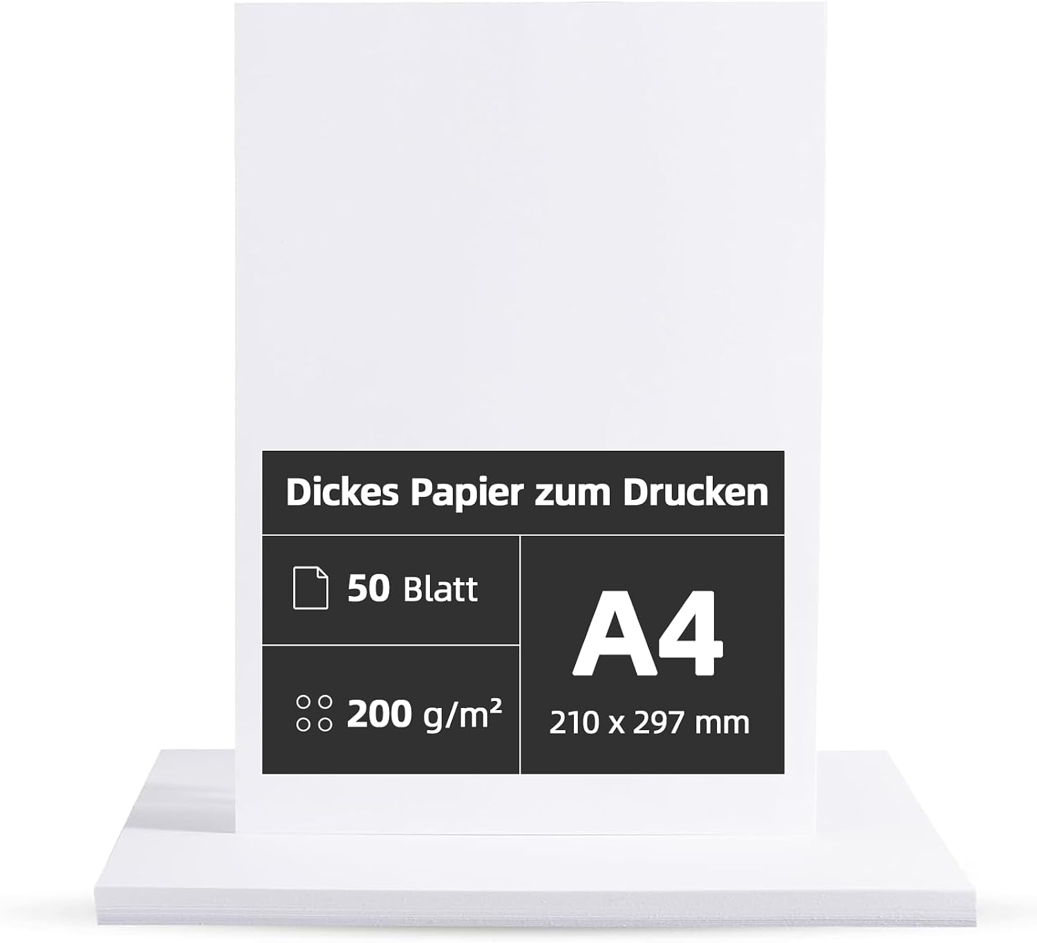 50 Blatt Dickes Papier 200g/m² A4 Druckerpapier Dickes zum Drucken Weiß DIN